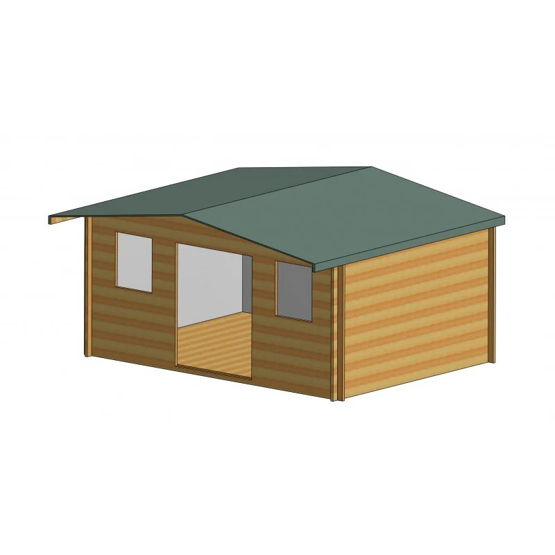 Shire Clipstone 15' 6" x 11' 9" Apex Log Cabin - Premium 70mm Cladding Tongue & Groove - Image 8