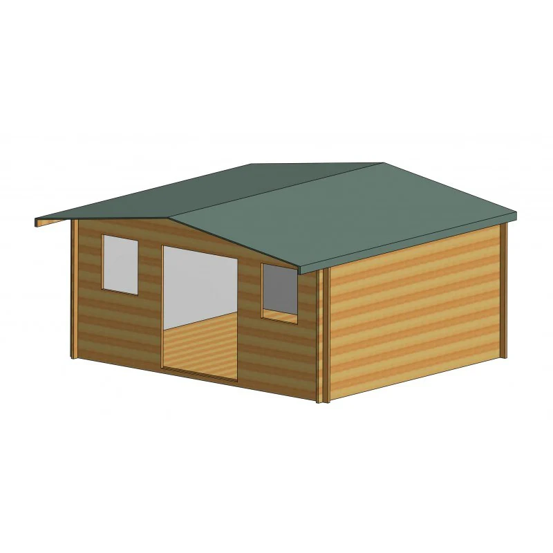 Shire Clipstone 15' 6" x 13' 8" Apex Log Cabin - Premium 34mm Cladding Tongue & Groove - Image 8