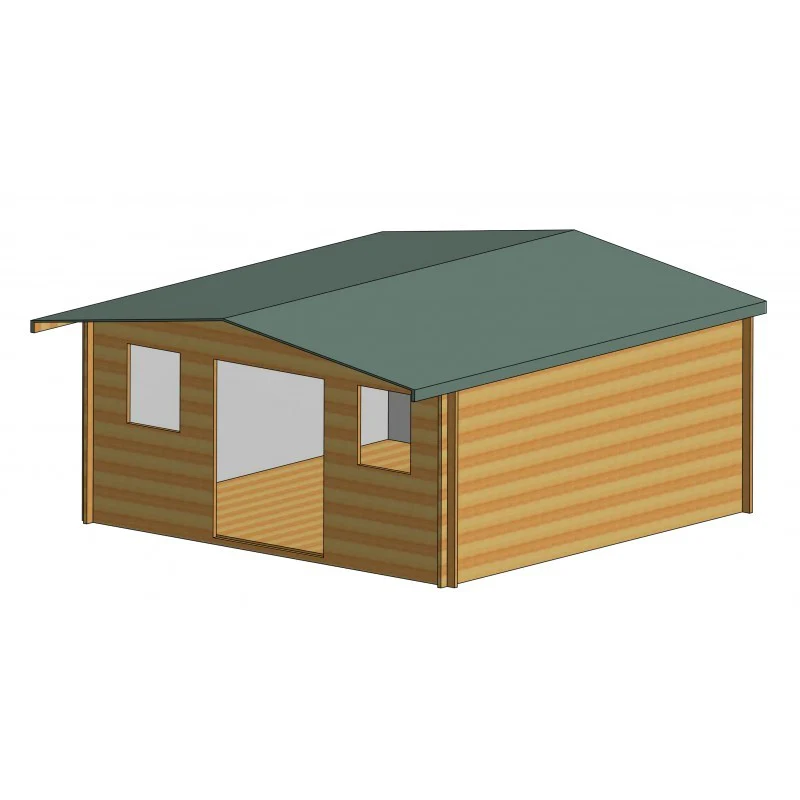 Shire Clipstone 15' 6" x 15' 8" Apex Log Cabin - Premium 34mm Cladding Tongue & Groove - Image 8