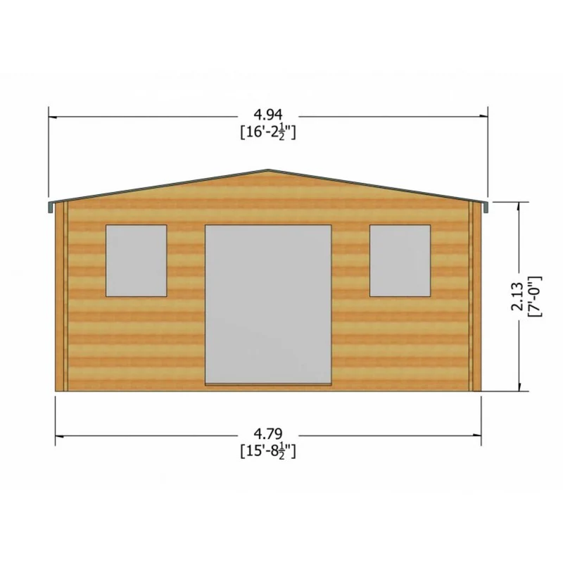 Shire Clipstone 15' 8" x 11' 9" Apex Log Cabin - Premium 28mm Cladding Tongue & Groove - Image 7