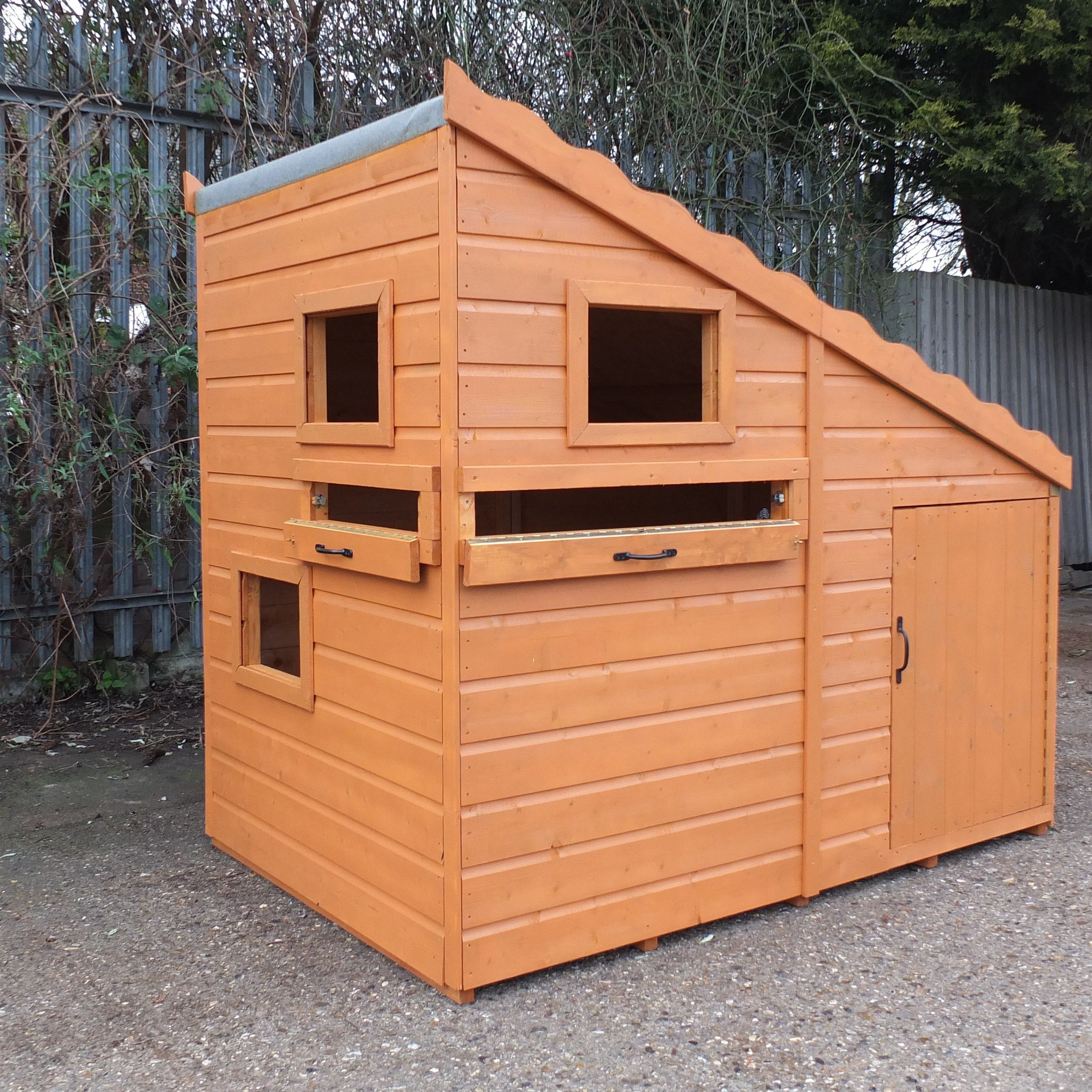 Command Post 3' 8" x 5' 10" Pent Children's Playhouse - Premium Dip Treated Shiplap - Image 8