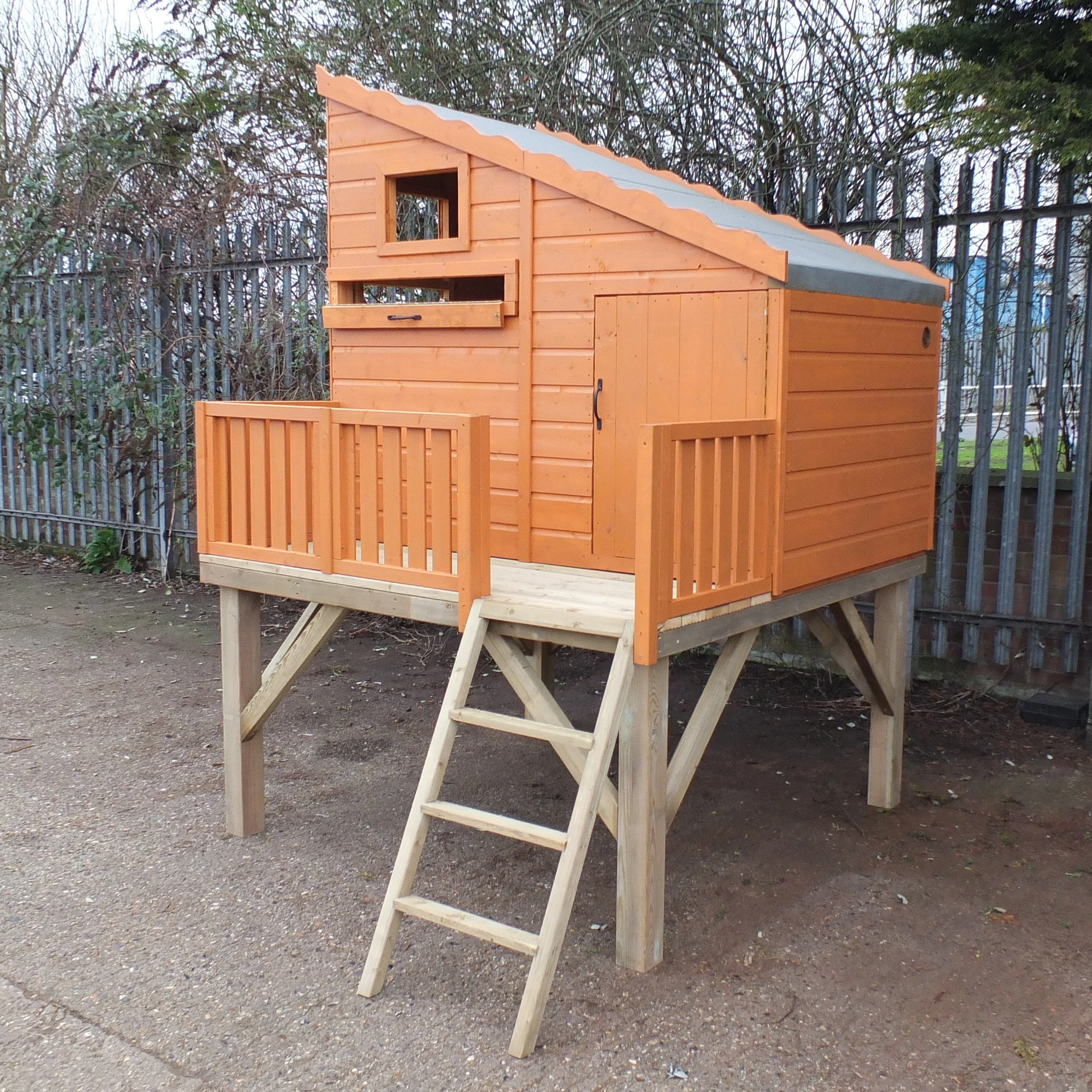 Command Post 3' 8" x 5' 10" Pent Children's Playhouse - Premium Dip Treated Shiplap - Image 6