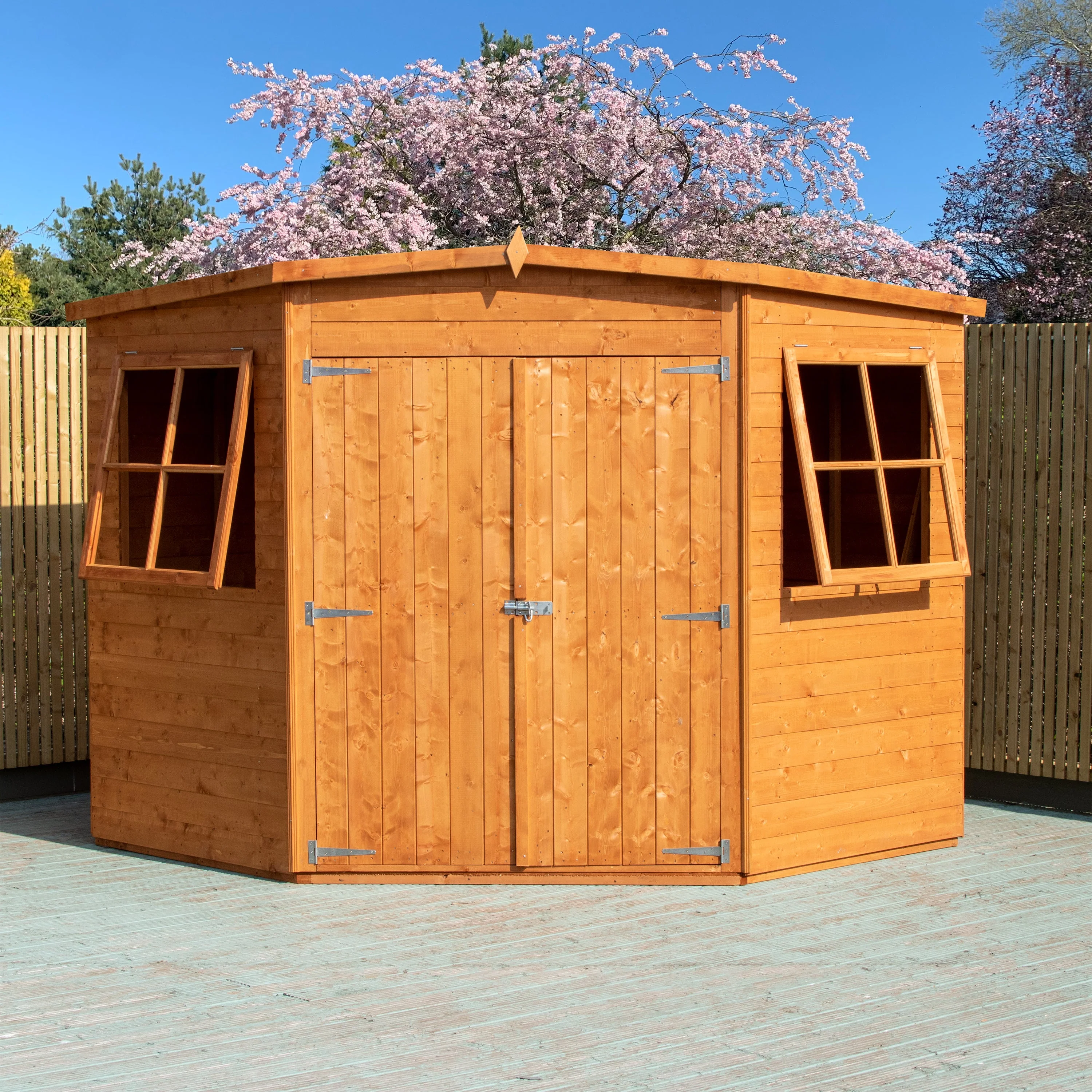 Corner 6' 5" x 6' 8" Flat Shed - Premium Dip Treated Shiplap - Image 7