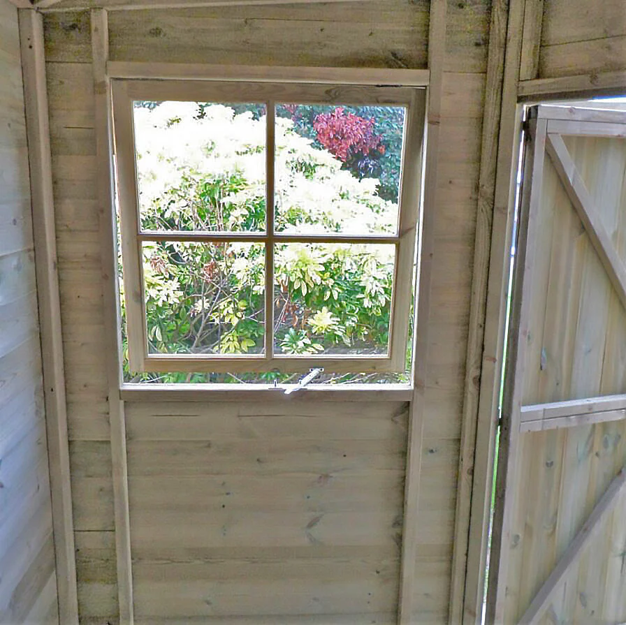 Corner 7' 1" x 7' 4" Flat Shed - Premium Pressure Treated Shiplap - Image 8