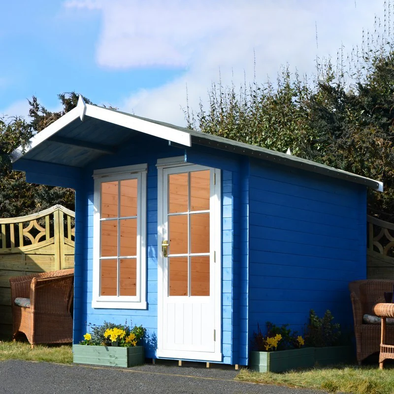 Crinan 8' x 8' 9" Apex Log Cabin - Budget 19mm Cladding Tongue & Groove - Image 4