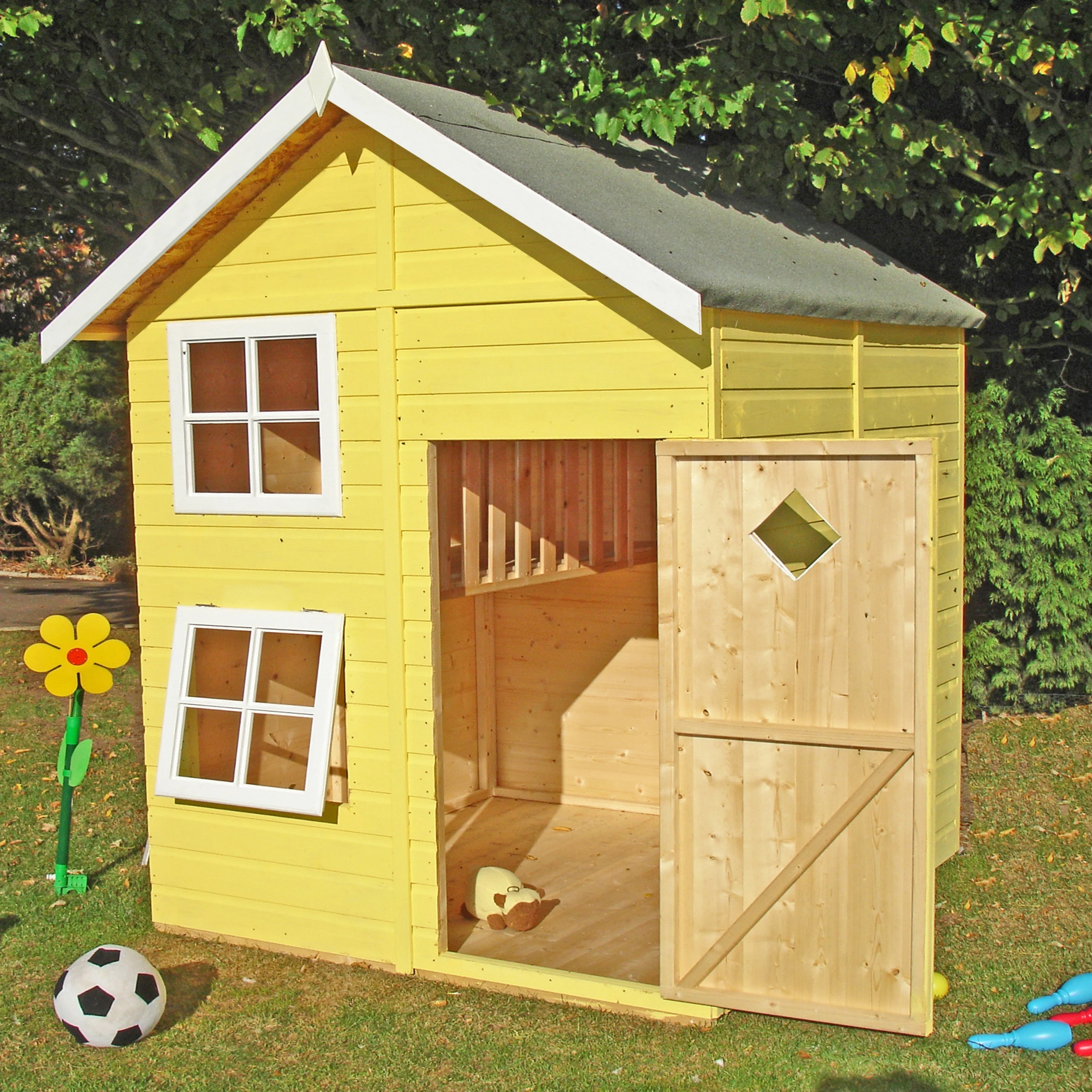 Croft 5' 2" x 5' 2" Apex Children's Playhouse - Premium Dip Treated Shiplap - Image 6