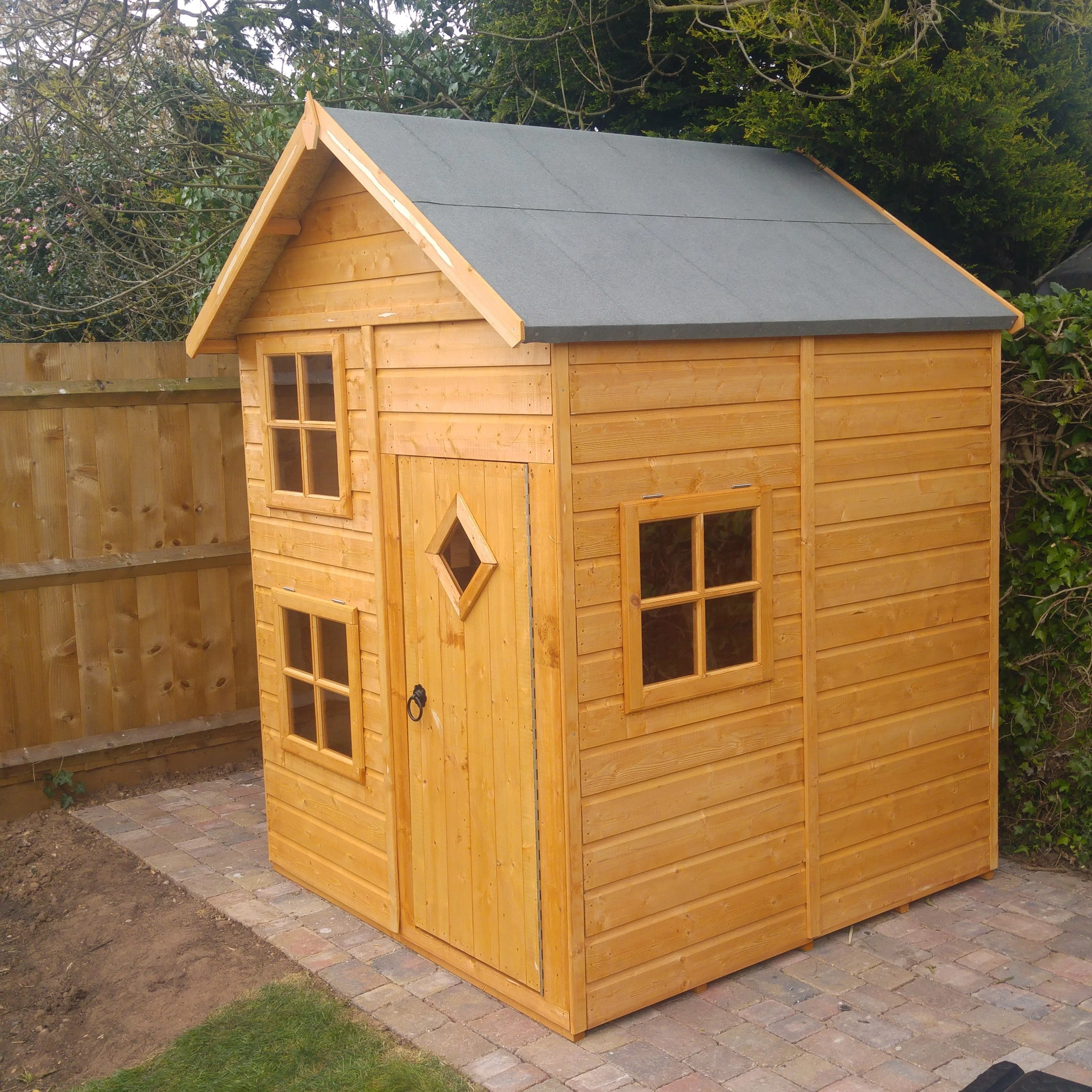 Croft 5' 2" x 5' 2" Apex Children's Playhouse - Premium Dip Treated Shiplap - Image 8