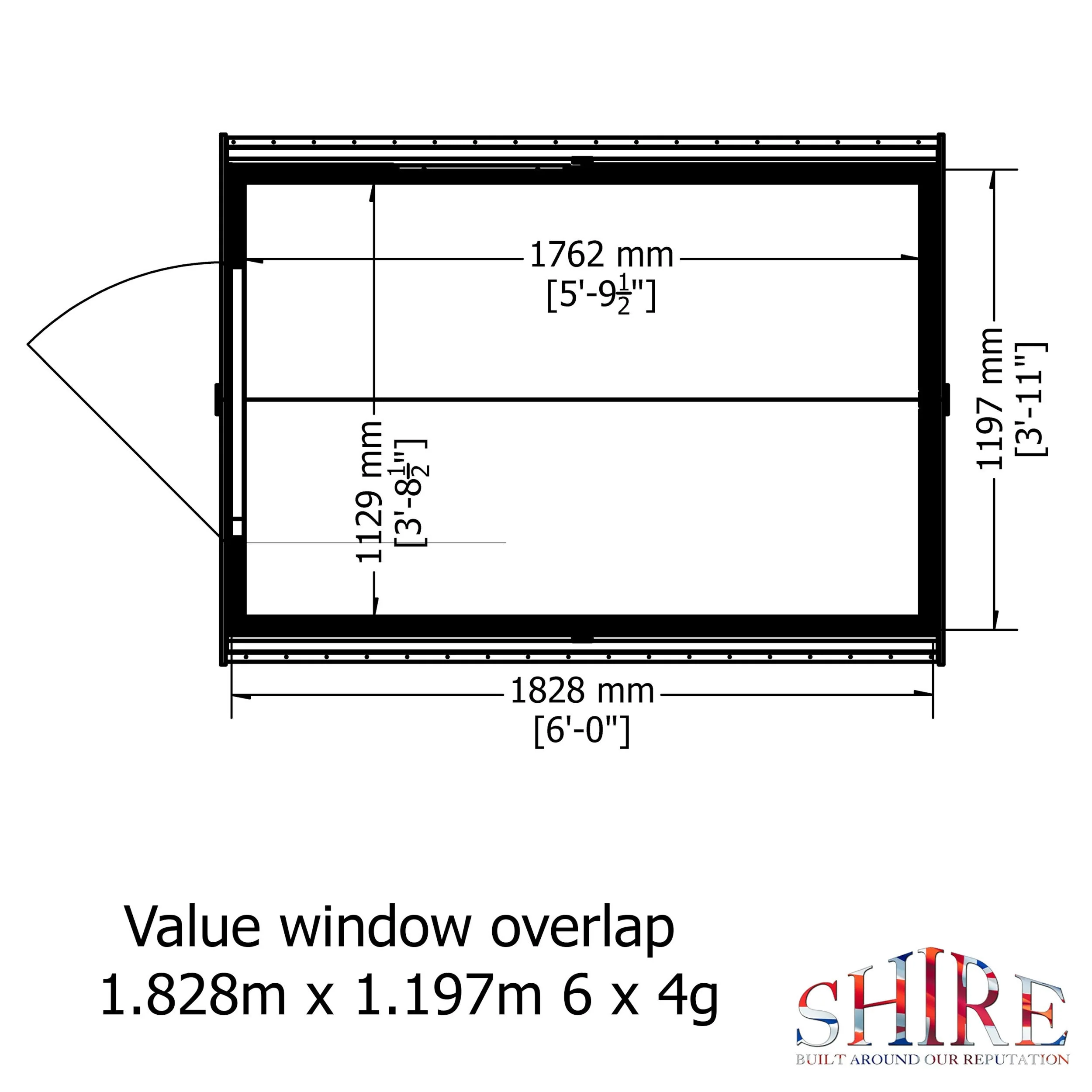 Cromer 3' 8" x 5' 11" Apex Shed - Premium Pressure Treated Overlap - Image 3