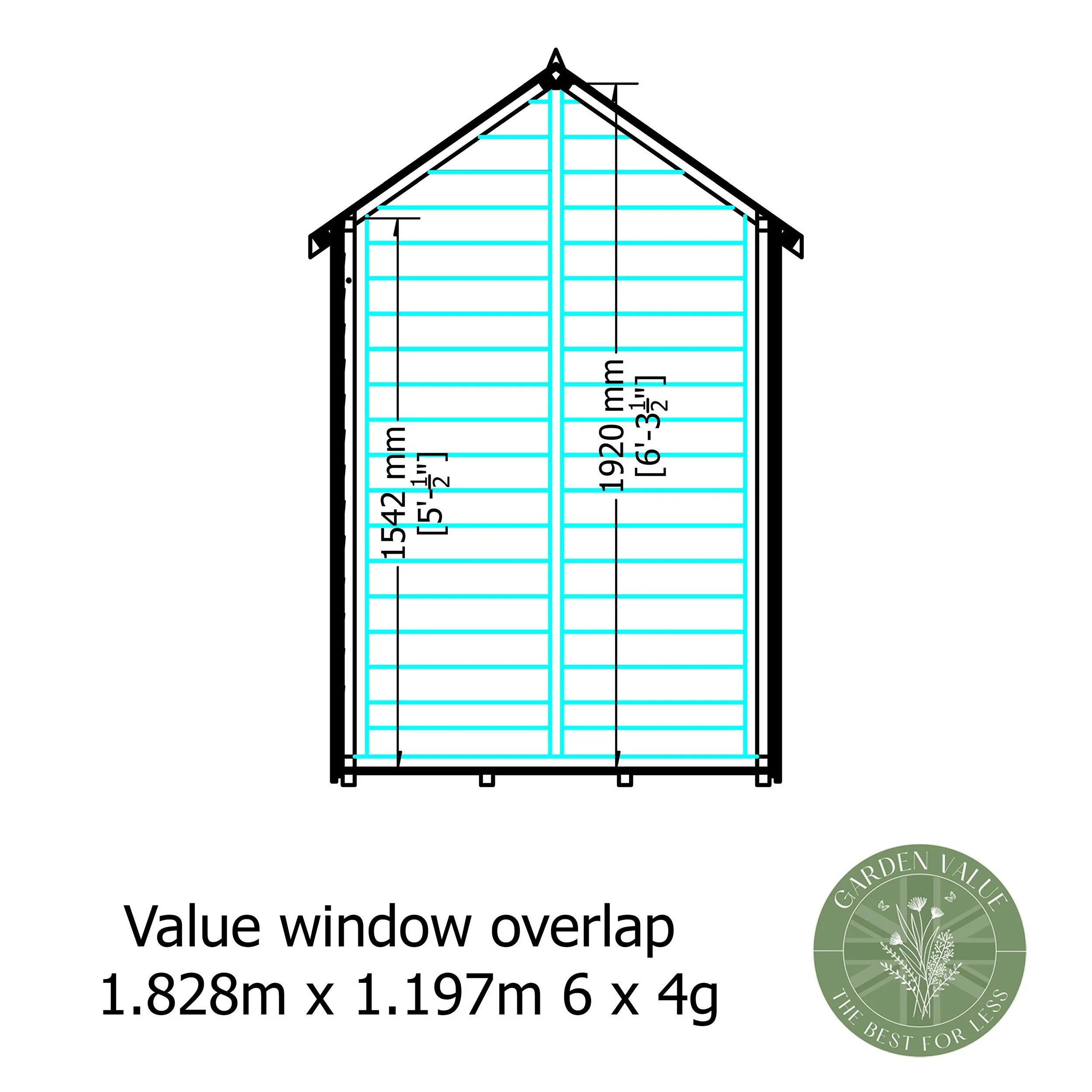 Cromer 3' 8" x 5' 11" Apex Shed - Premium Pressure Treated Overlap - Image 5
