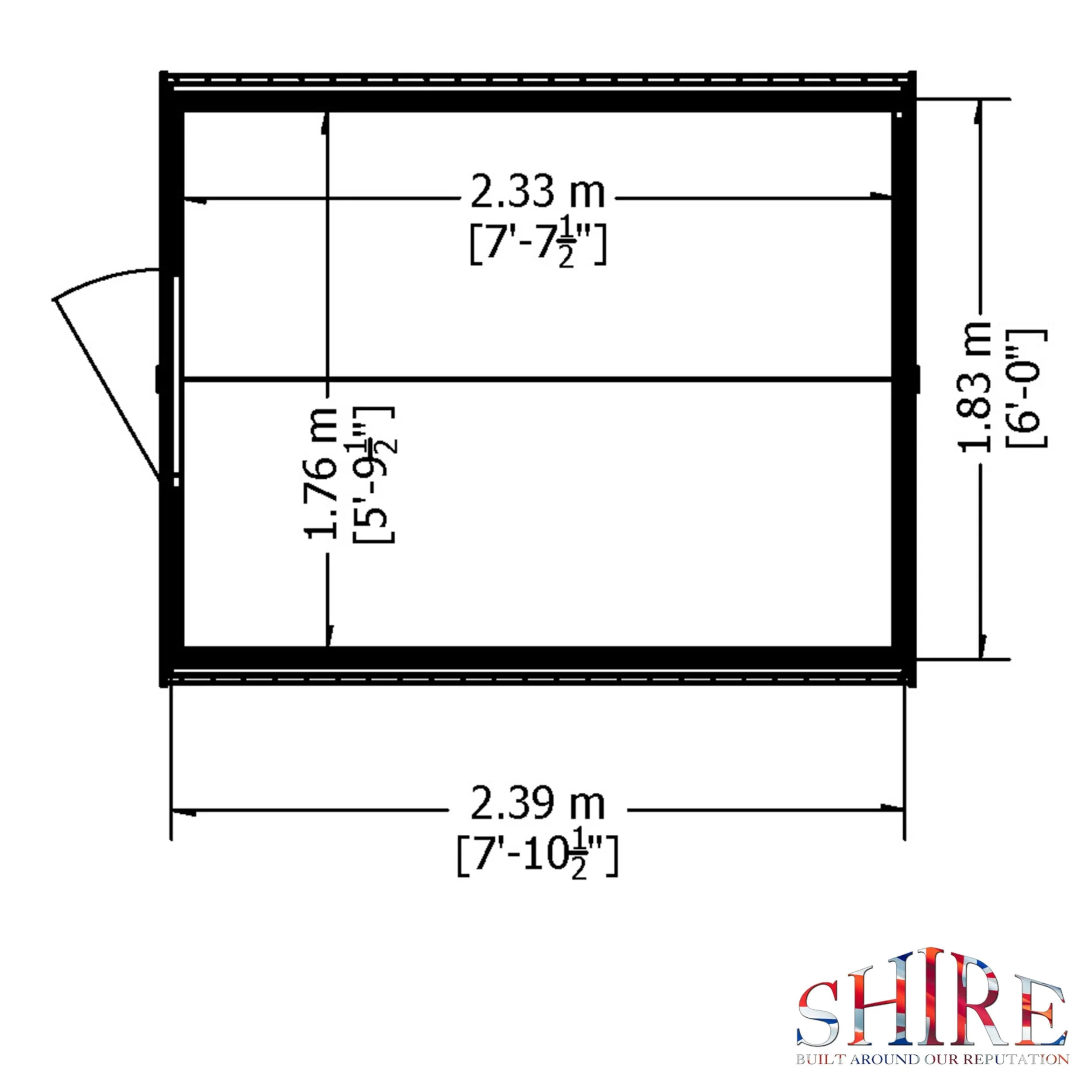 Cromer 5' 9" x 7' 10" Apex Shed - Budget Dip Treated Overlap - Image 3