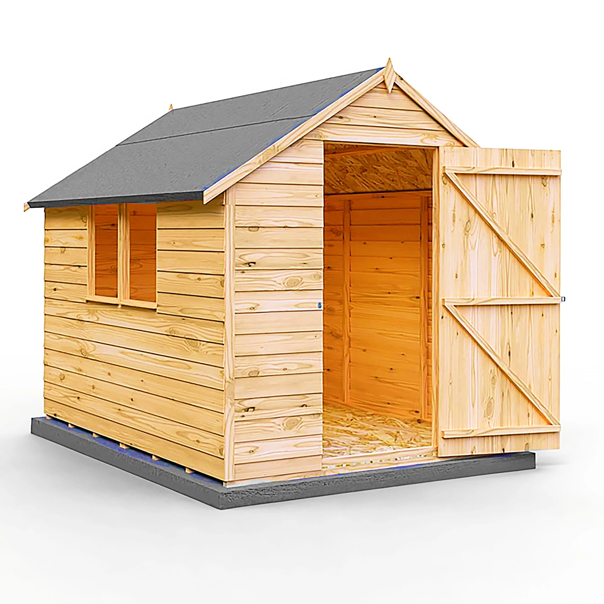 Cromer 5' 9" x 7' 10" Apex Shed - Budget Dip Treated Overlap - Image 7