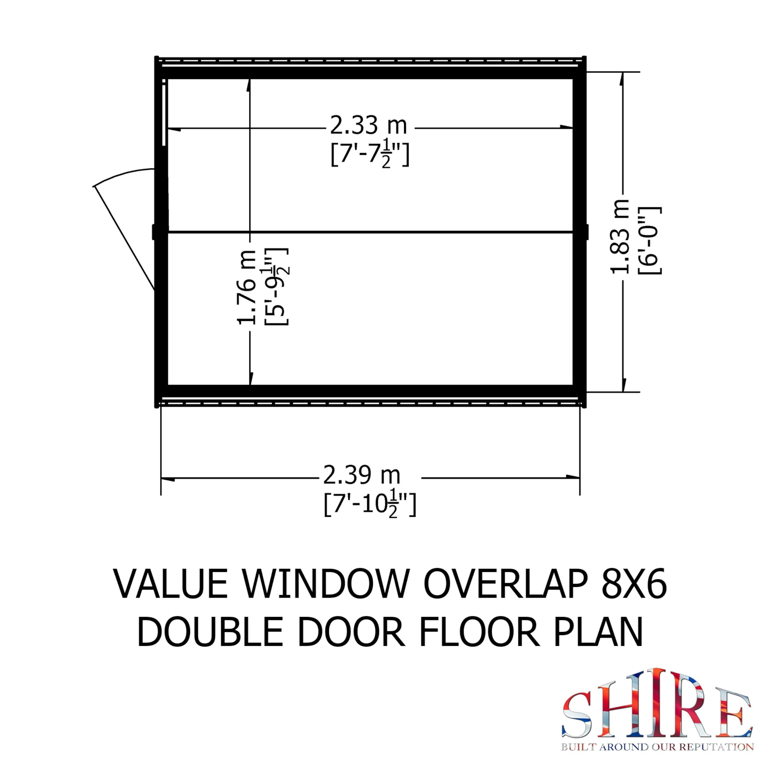 Cromer 5' 9" x 7' 10" Apex Shed - Premium Pressure Treated Overlap - Image 3