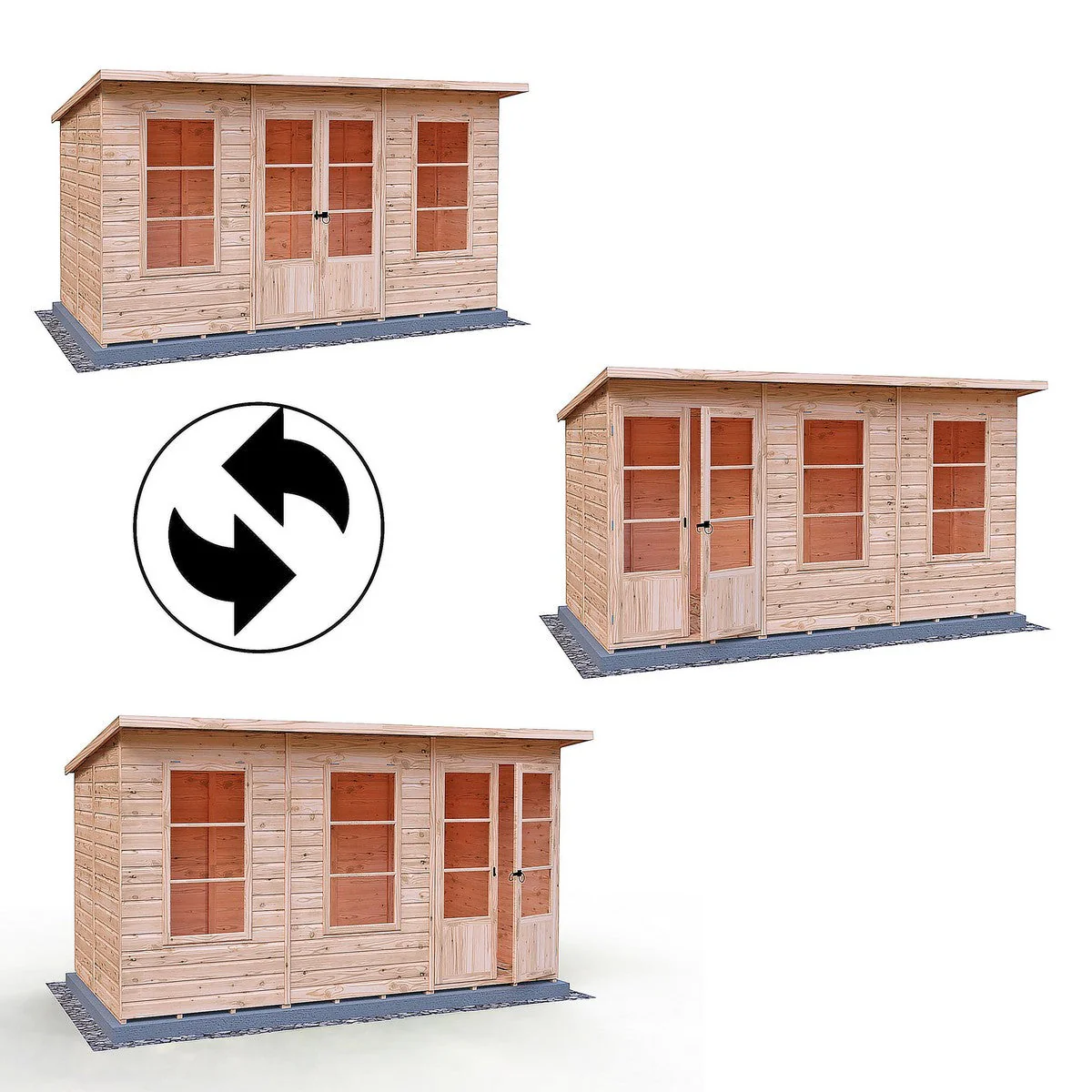Shire Dahlia 5' 9" x 11' 9" Pent Summerhouse - Premium Dip Treated Overlap - Image 11