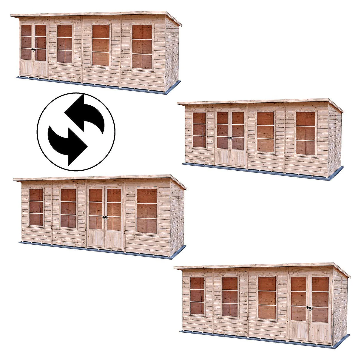 Shire Dahlia 5' 9" x 15' 8" Pent Summerhouse - Premium Dip Treated Overlap - Image 7