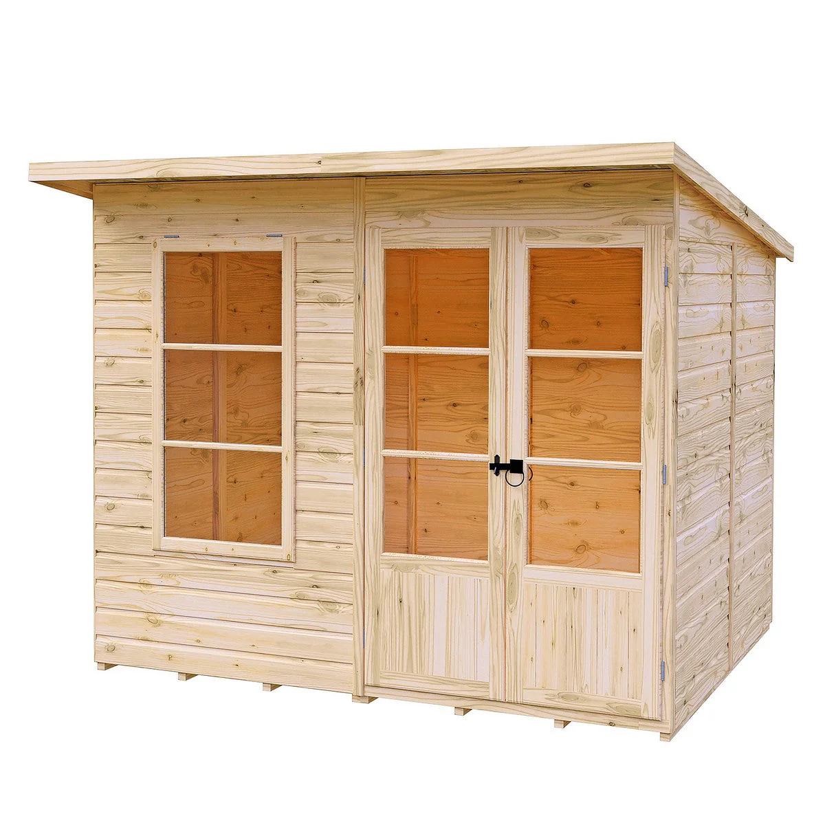 Shire Dahlia 5' 9" x 7' 10" Pent Summerhouse - Premium Dip Treated Overlap - Image 2