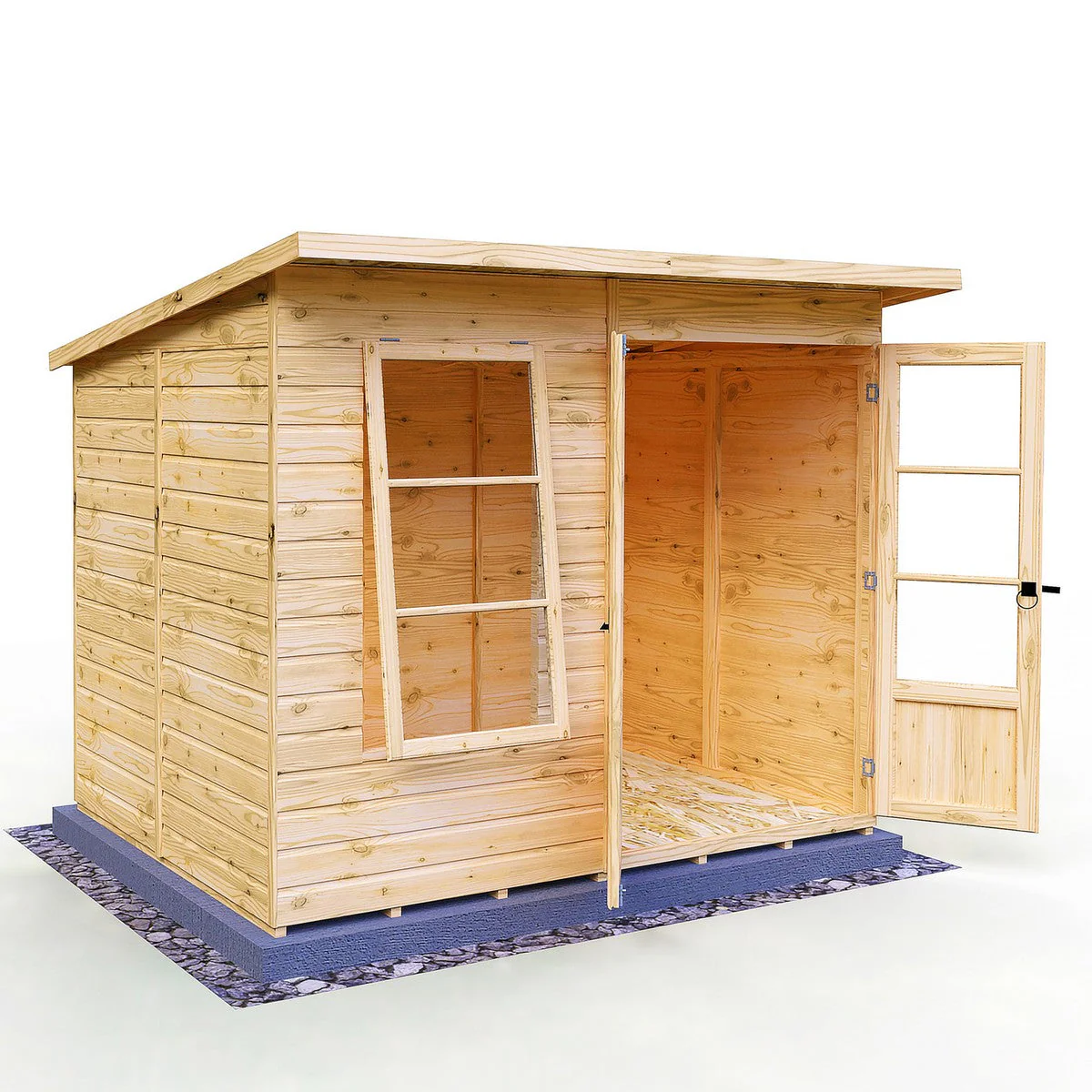Shire Dahlia 5' 9" x 7' 10" Pent Summerhouse - Premium Dip Treated Overlap - Image 5