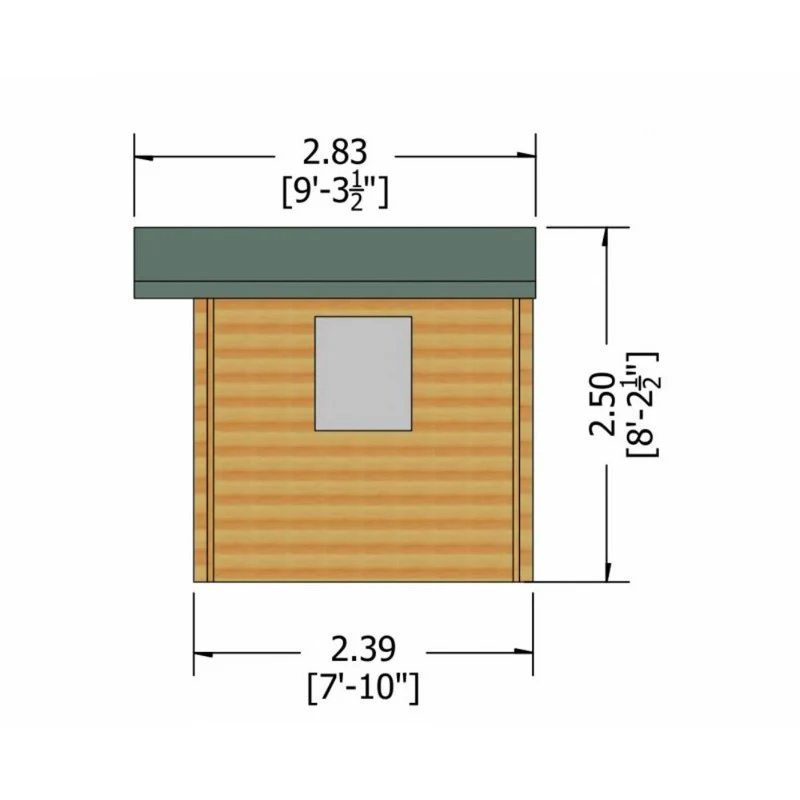 Shire Dalby 7' 10" x 7' 10" Apex Log Cabin - Premium 34mm Cladding Tongue & Groove - Image 8