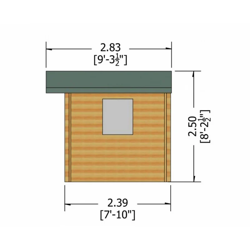 Shire Dalby 9' 9" x 7' 10" Apex Log Cabin - Premium 70mm Cladding Tongue & Groove - Image 8