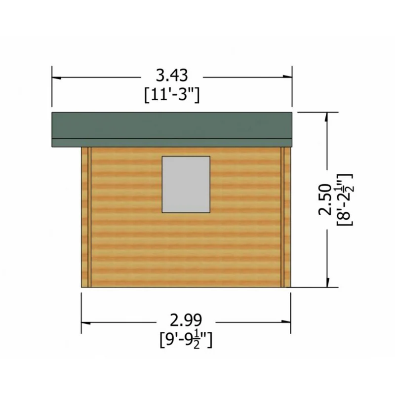 Shire Dalby 9' 9" x 9' 9" Apex Log Cabin - Premium 28mm Cladding Tongue & Groove - Image 7
