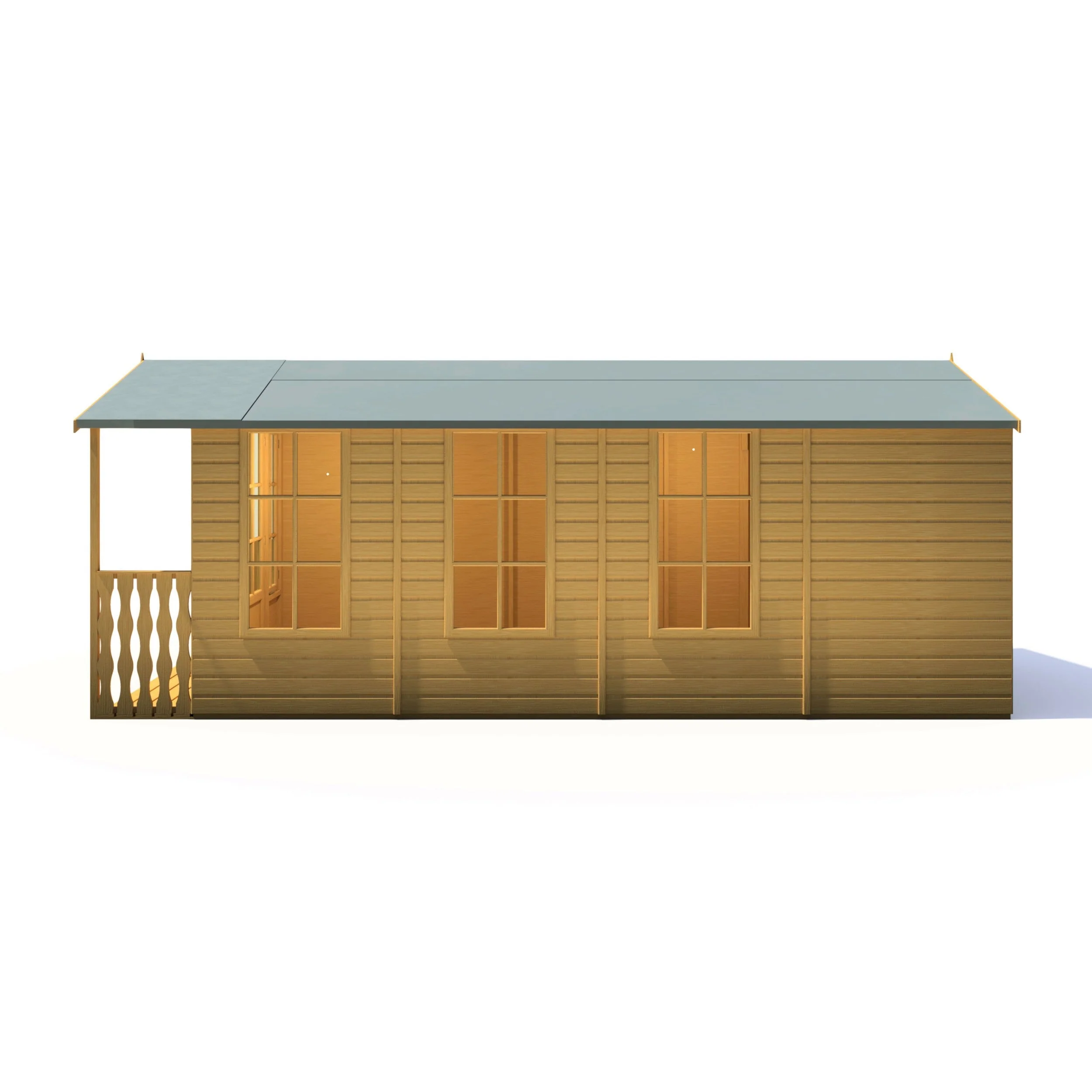 Shire Delmora 15' 5" x 8' Apex Summerhouse - Premium Dip Treated Shiplap - Image 8