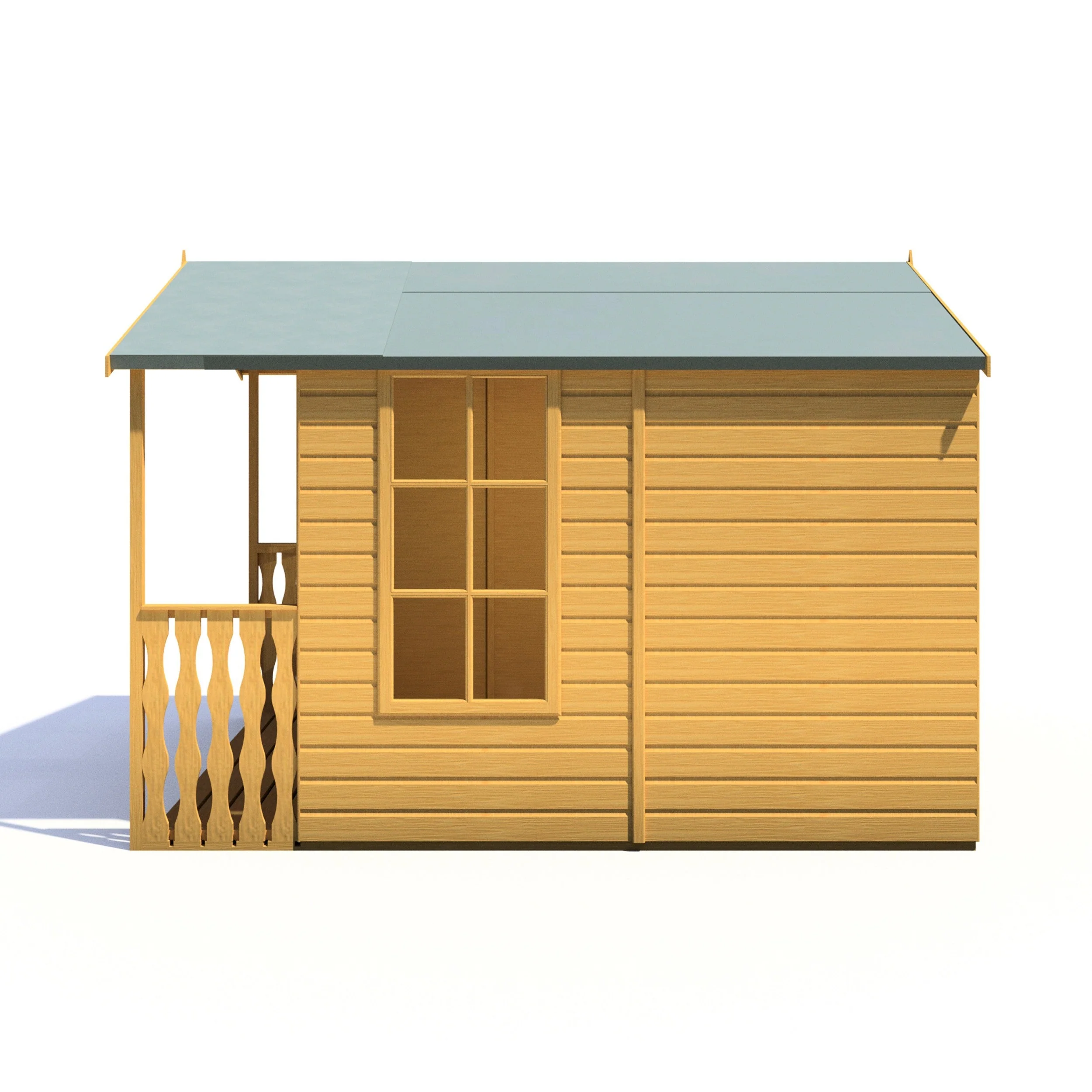 Shire Delmora 7' 7" x 8' Apex Summerhouse - Premium Dip Treated Shiplap - Image 6