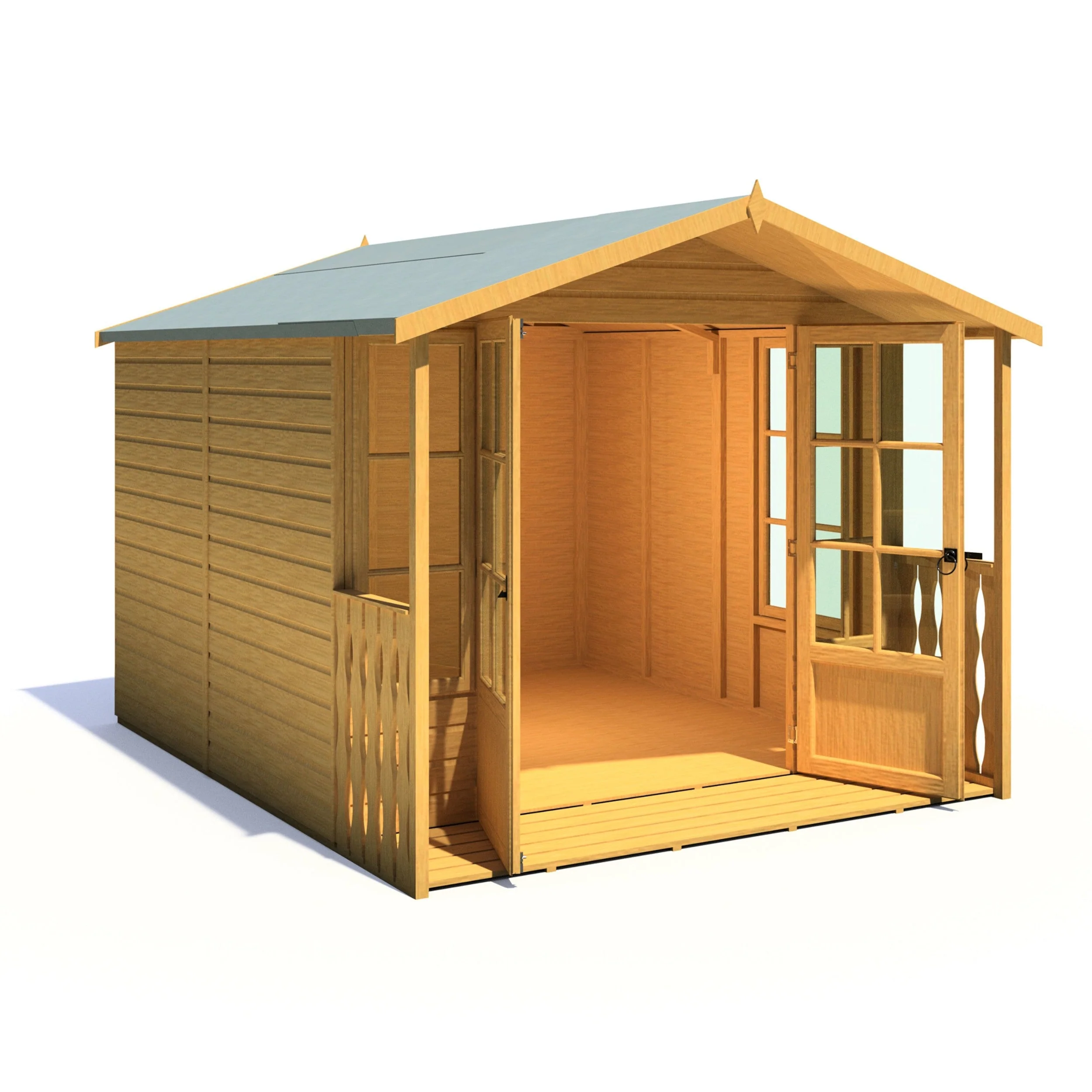 Shire Delmora 7' 7" x 8' Apex Summerhouse - Premium Dip Treated Shiplap - Image 8