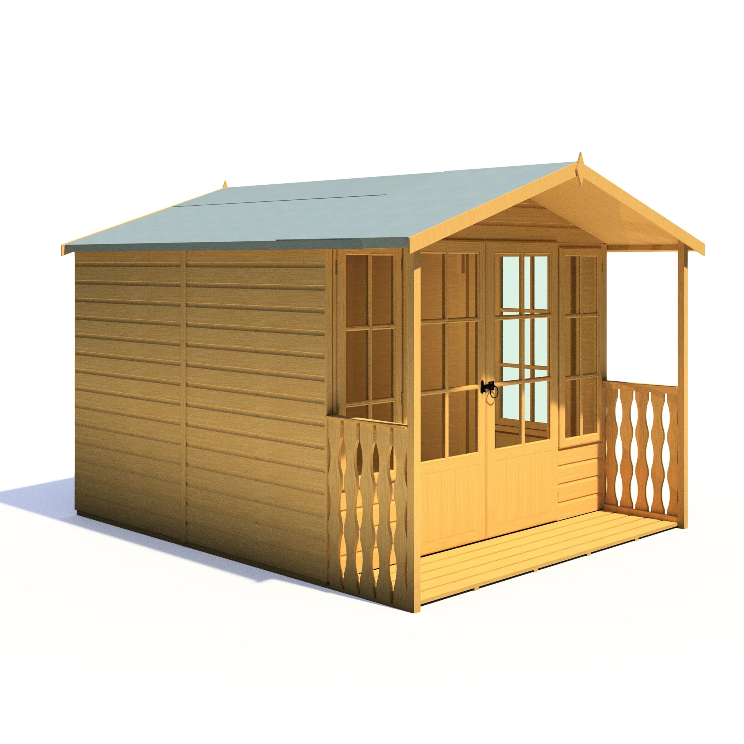 Shire Delmora 7' 7" x 8' Apex Summerhouse - Premium Dip Treated Shiplap - Image 9
