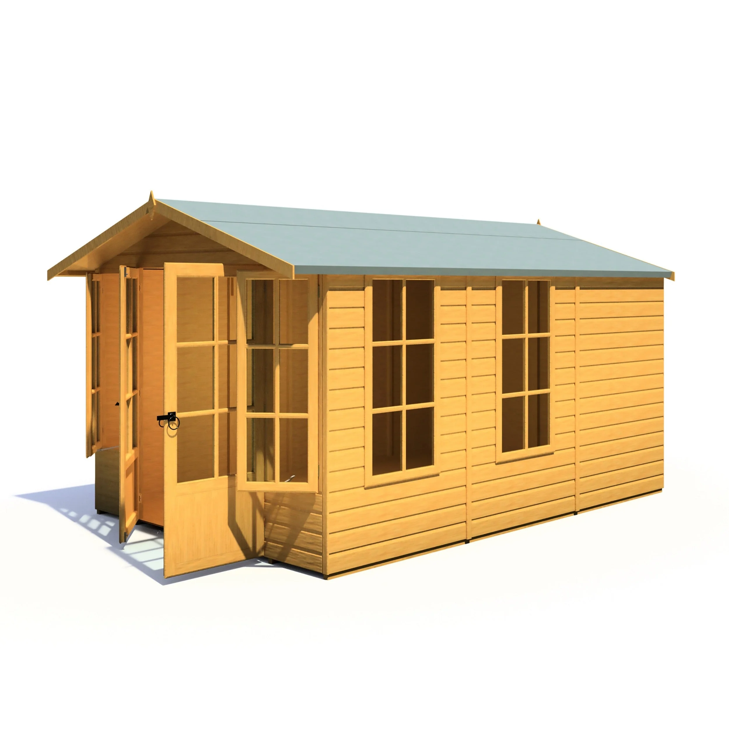 Shire Delmora 11' 6" x 8' Apex Summerhouse - Premium Dip Treated Shiplap - Image 11