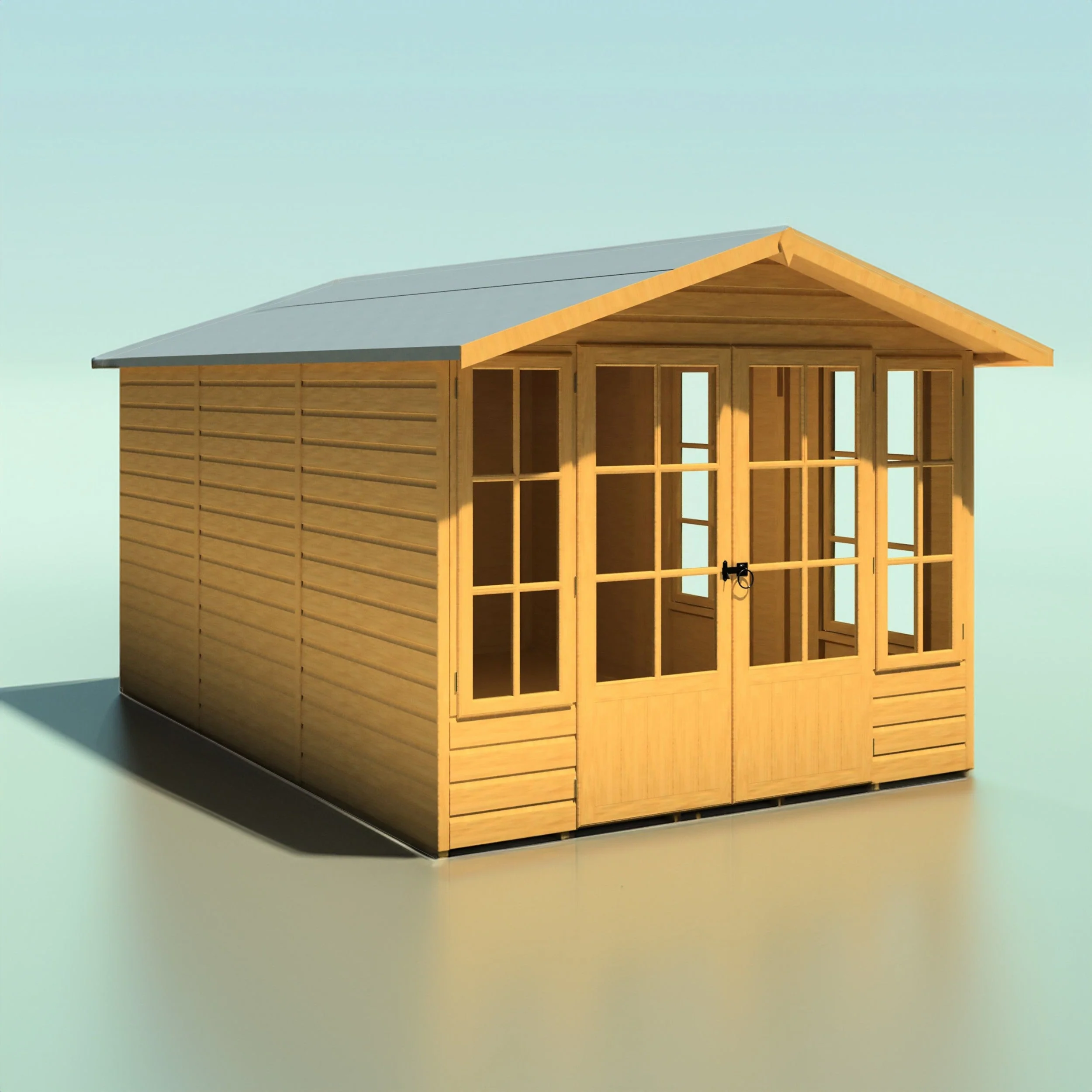 Shire Delmora 11' 6" x 8' Apex Summerhouse - Premium Dip Treated Shiplap - Image 9