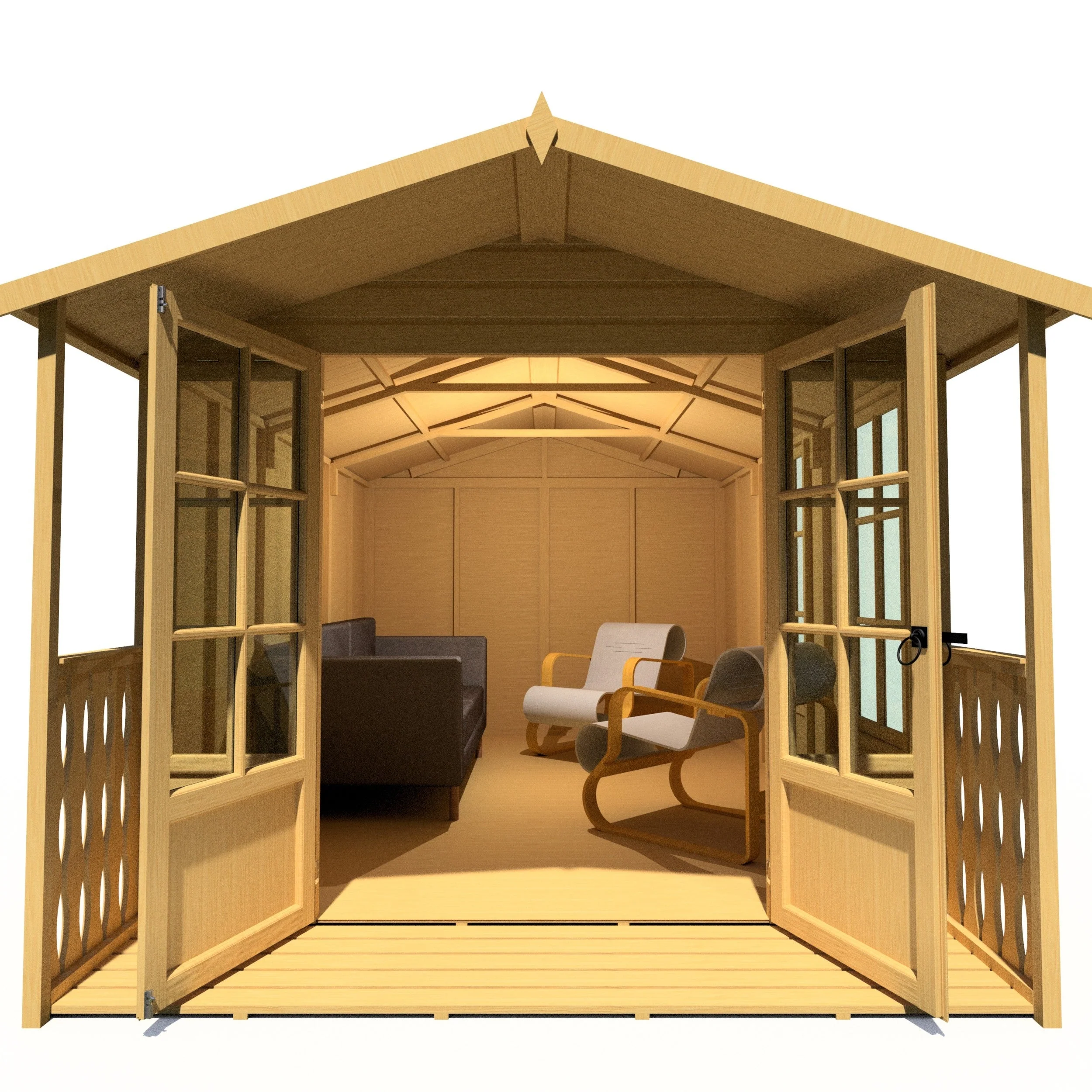 Shire Delmora 11' 6" x 8' Apex Summerhouse - Premium Dip Treated Shiplap - Image 5
