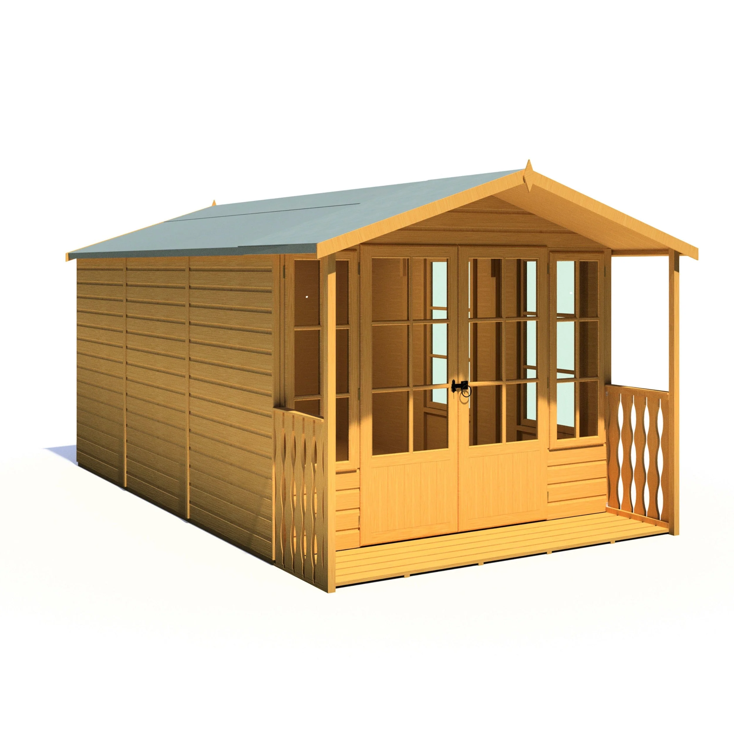 Shire Delmora 11' 6" x 8' Apex Summerhouse - Premium Dip Treated Shiplap - Image 9