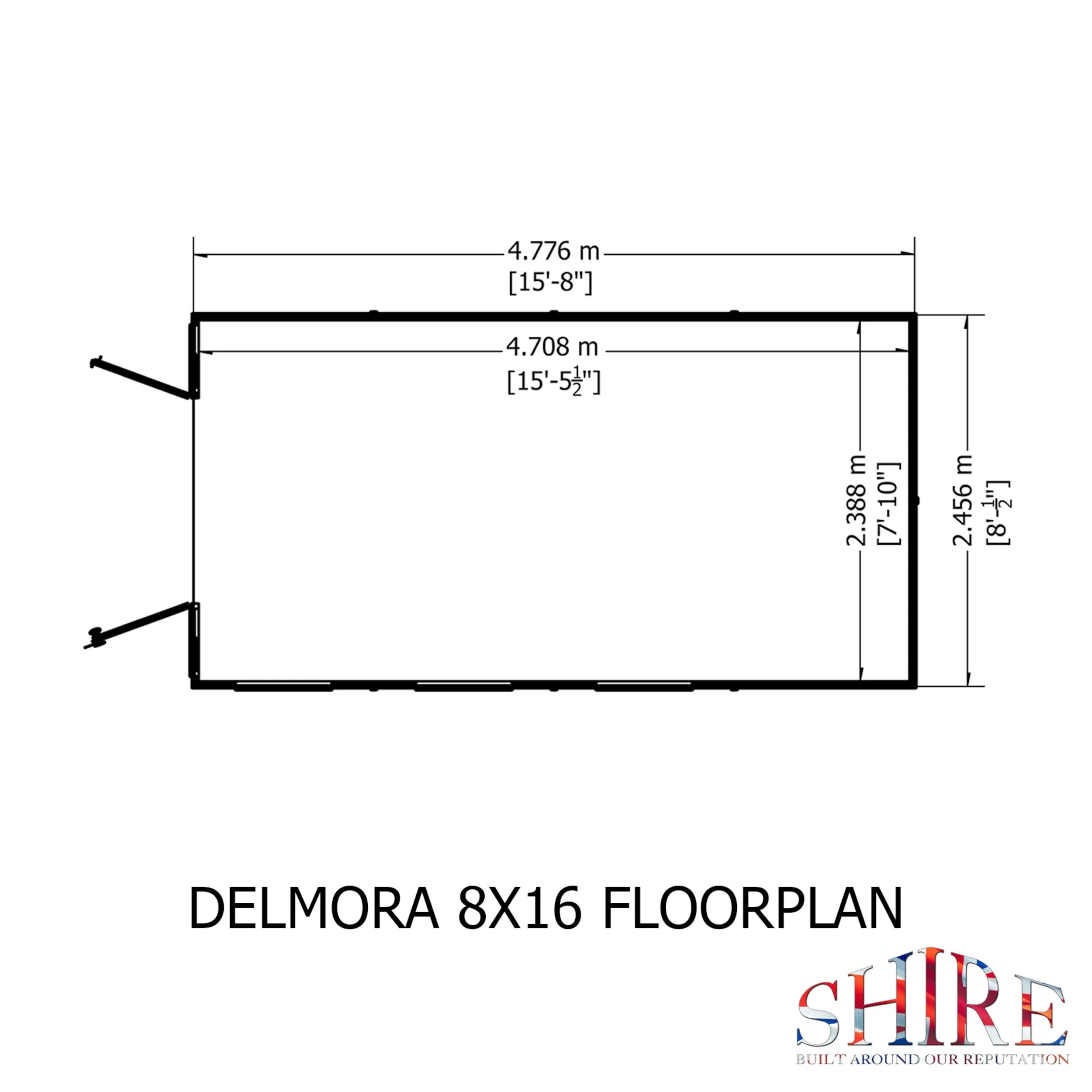 Shire Delmora 15' 5" x 8' Apex Summerhouse - Premium Dip Treated Shiplap - Image 3