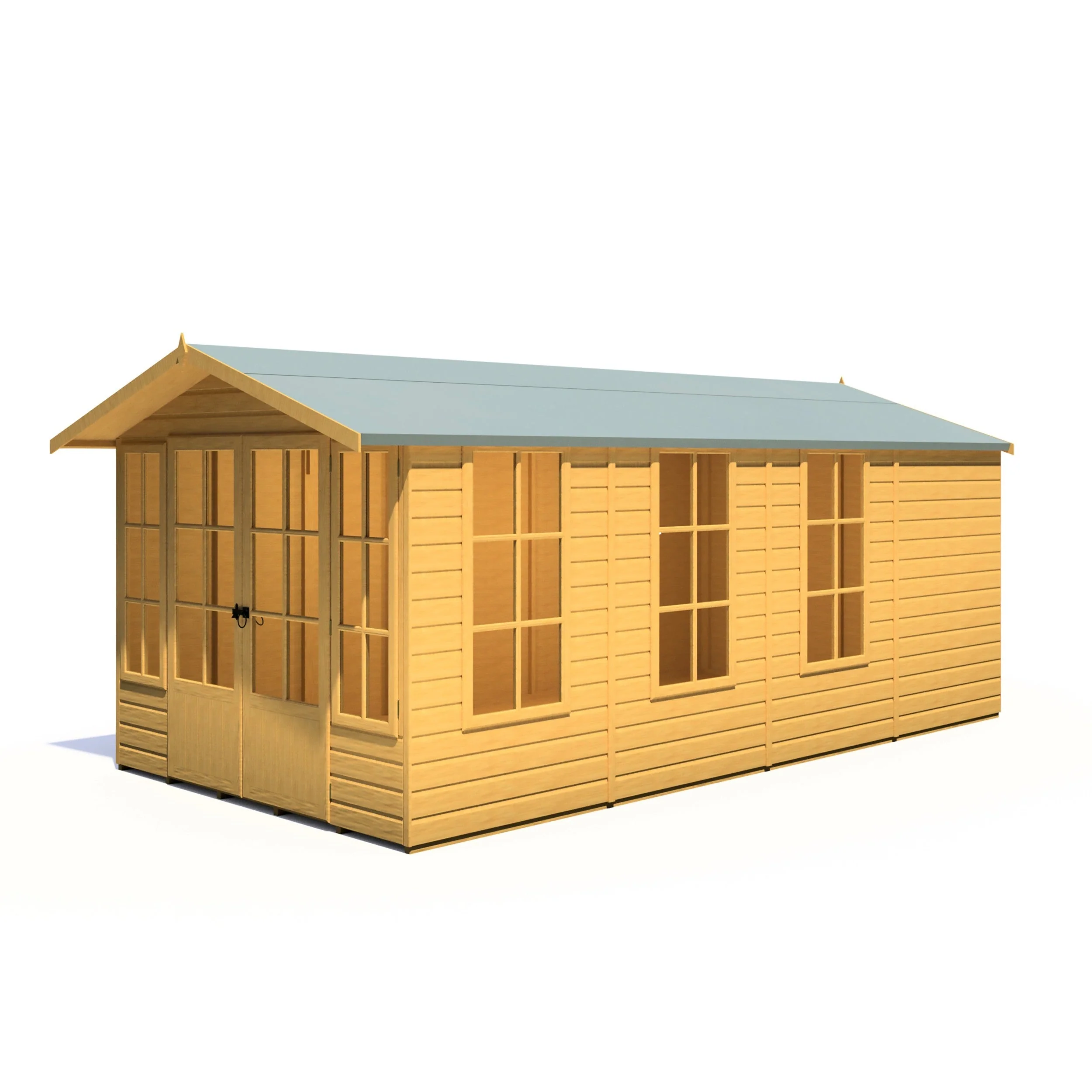 Shire Delmora 15' 5" x 8' Apex Summerhouse - Premium Dip Treated Shiplap - Image 5