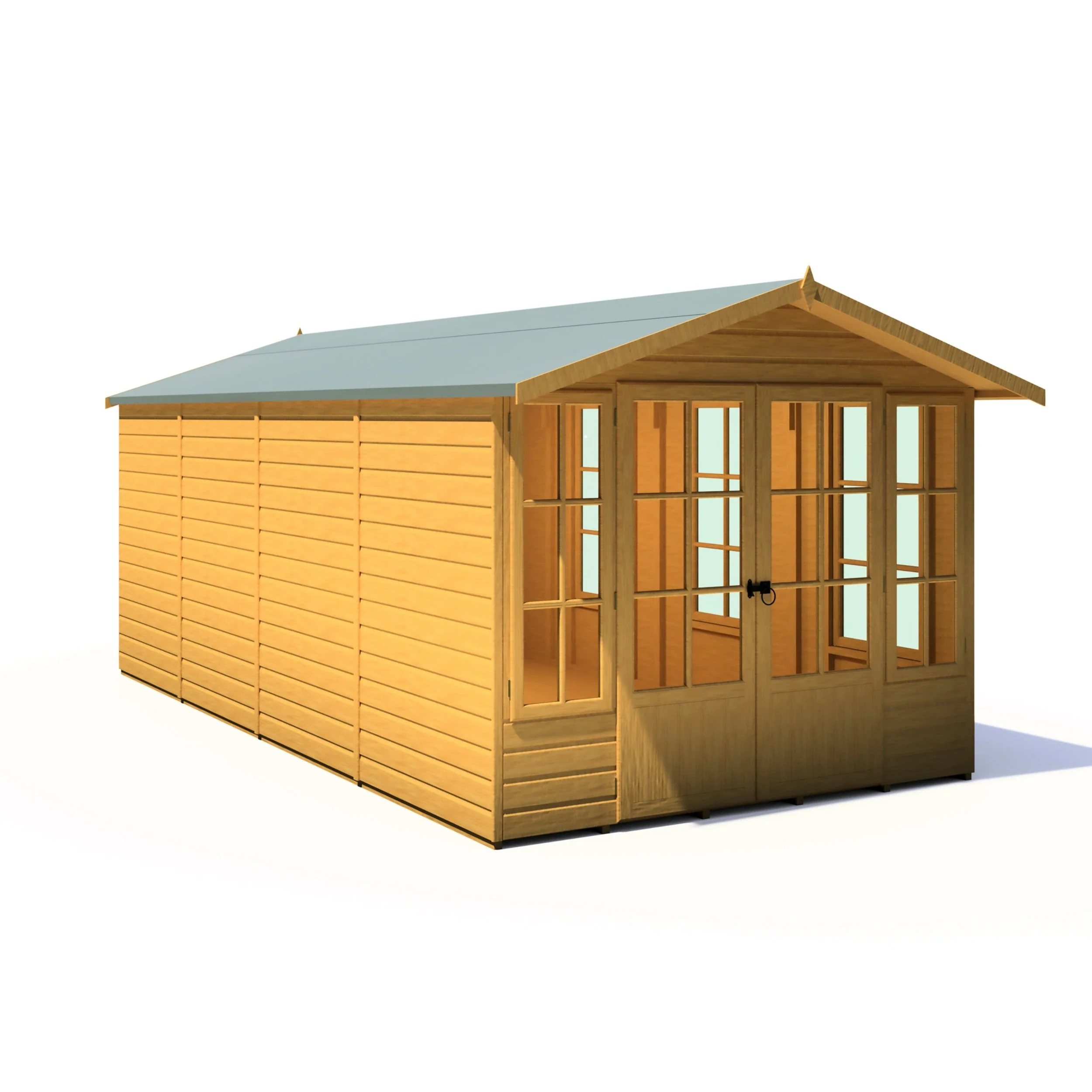 Shire Delmora 15' 5" x 8' Apex Summerhouse - Premium Dip Treated Shiplap - Image 8