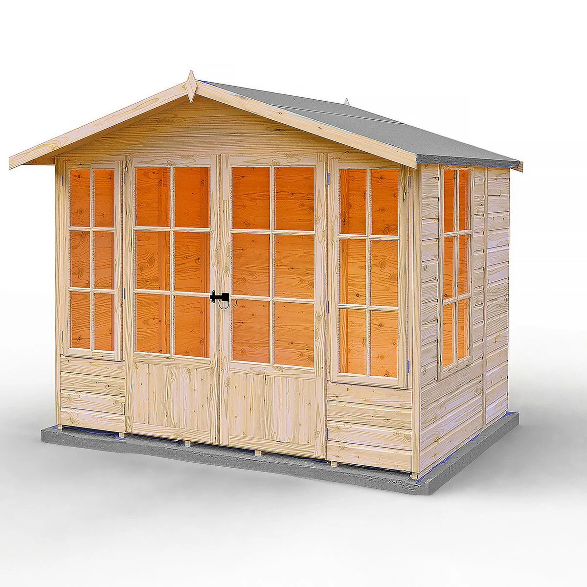 Shire Delmora 5' 7" x 8' Apex Summerhouse - Premium Dip Treated Shiplap - Image 10