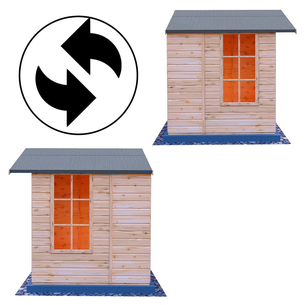 Shire Delmora 5' 7" x 8' Apex Summerhouse - Premium Dip Treated Shiplap - Image 6