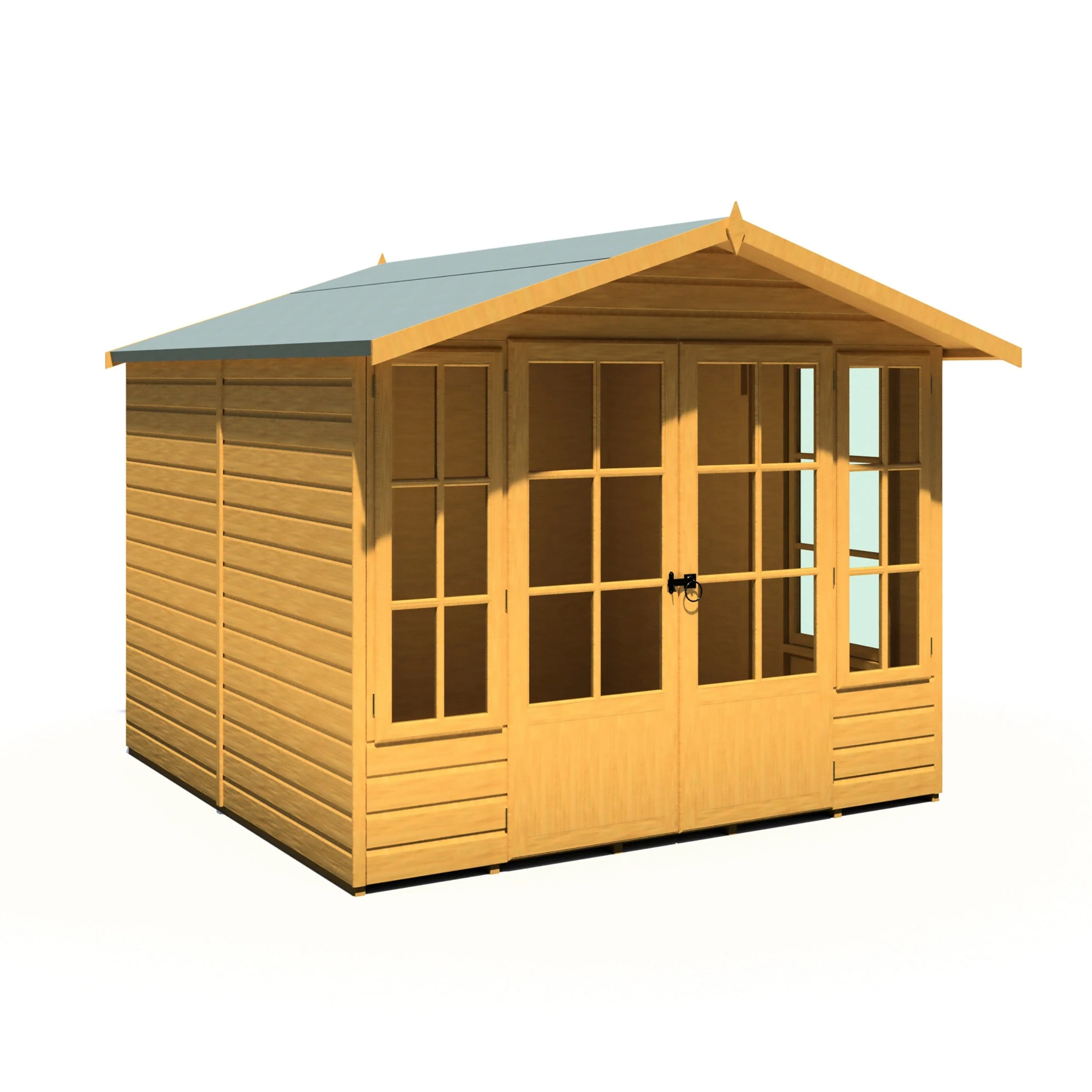 Shire Delmora 7' 7" x 8' Apex Summerhouse - Premium Dip Treated Shiplap - Image 10
