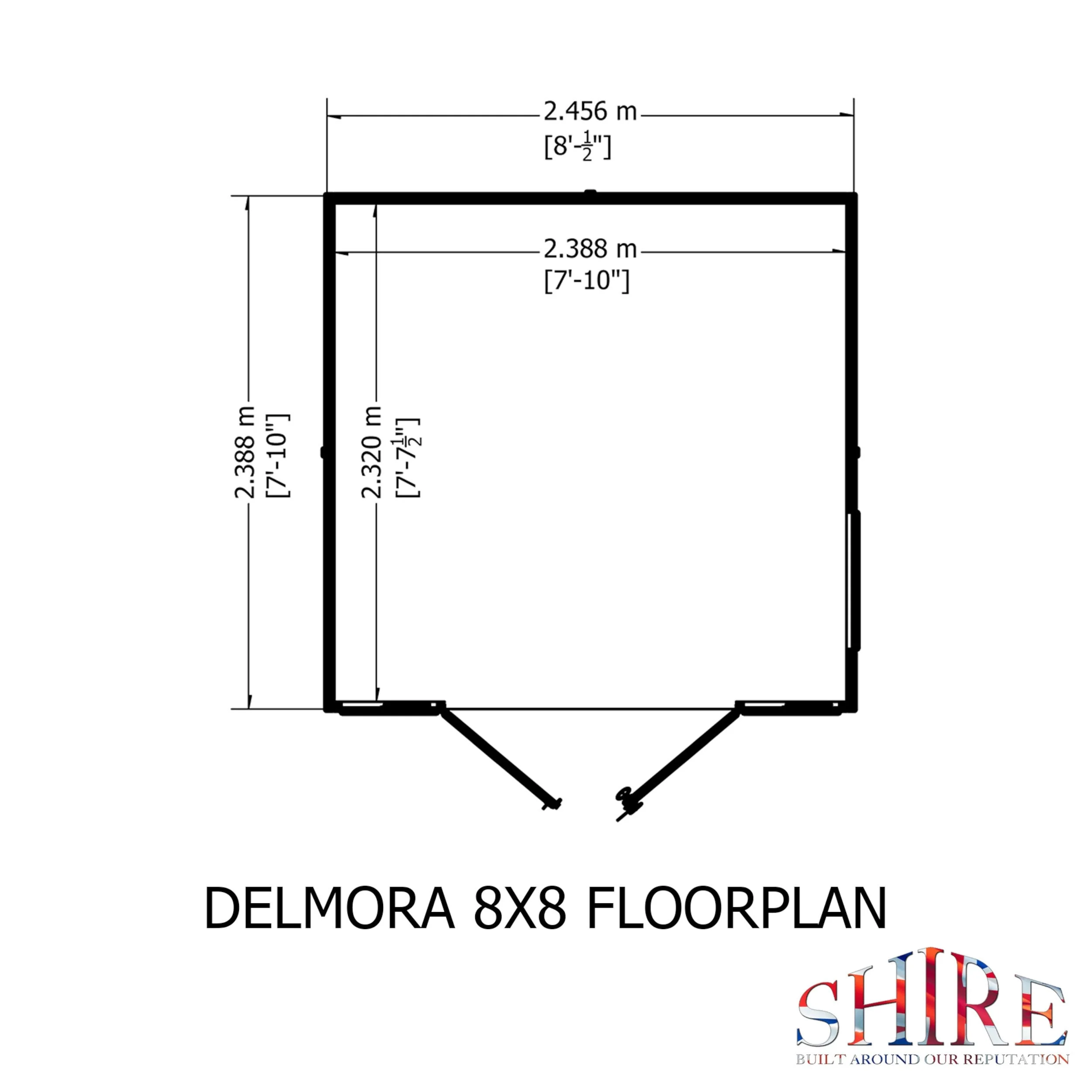Shire Delmora 7' 7" x 8' Apex Summerhouse - Premium Dip Treated Shiplap - Image 3