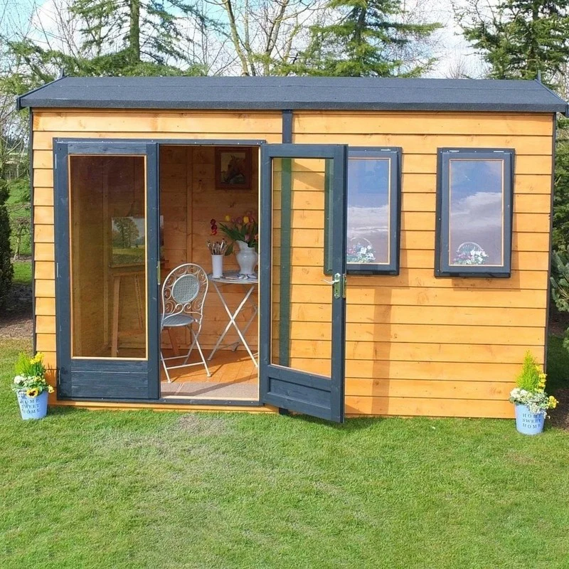 Shire Drayton 10' 4" x 9' 10" Reverse Apex Garden Studio - Premium Dip Treated Tongue & Groove - Image 3