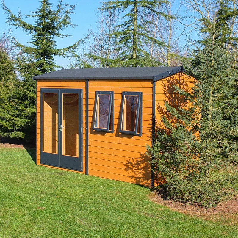 Shire Drayton 12' 11" x 12' 5" Reverse Apex Garden Studio - Premium Dip Treated Tongue & Groove - Image 8