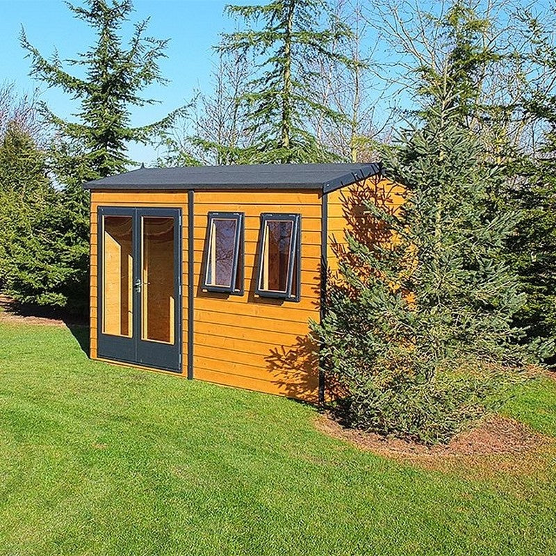 Shire Drayton 7' 3" x 9' 10" Reverse Apex Garden Studio - Premium Dip Treated Overlap - Image 4
