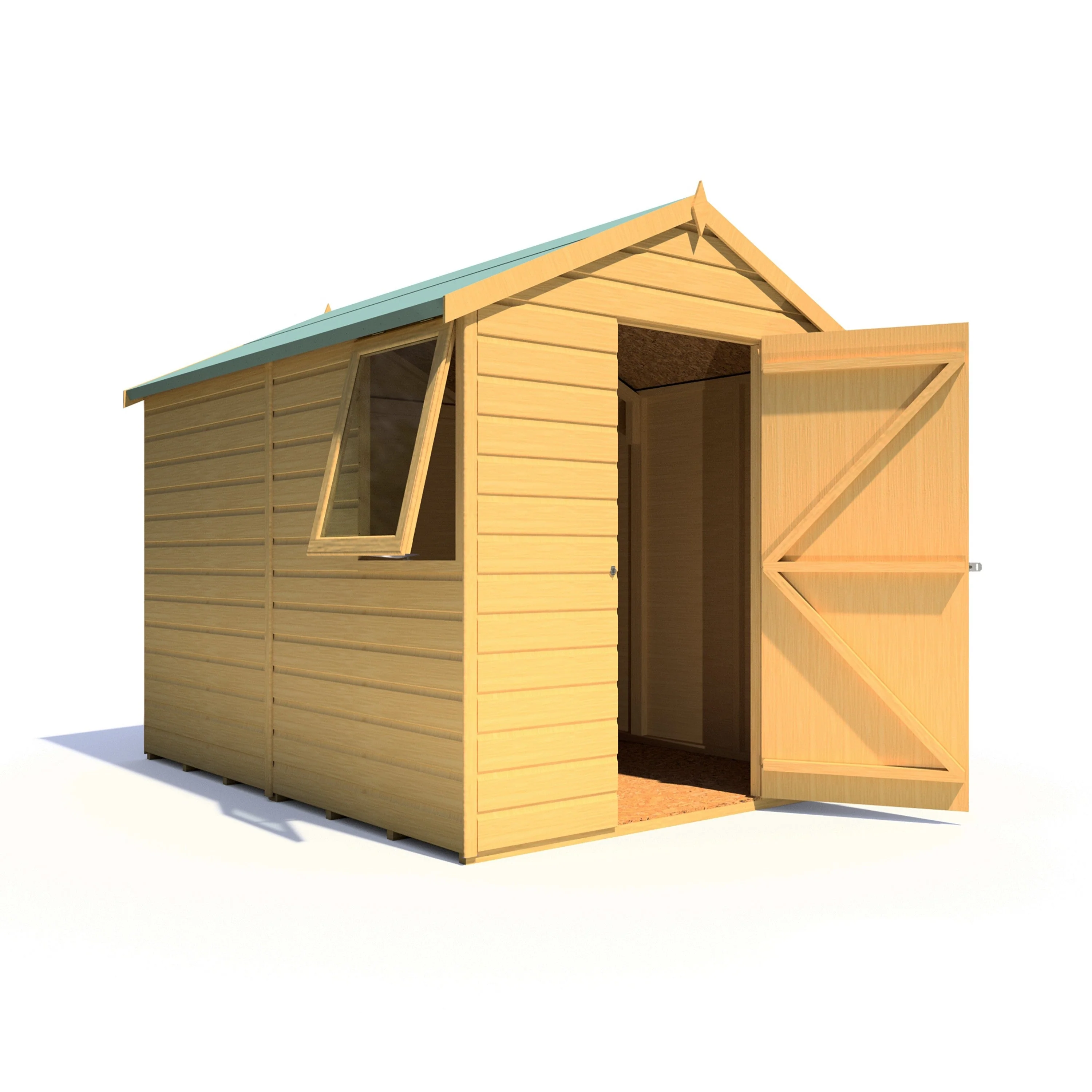 Durham 5' 9" x 7' 10" Apex Shed - Premium Dip Treated Shiplap - Image 7