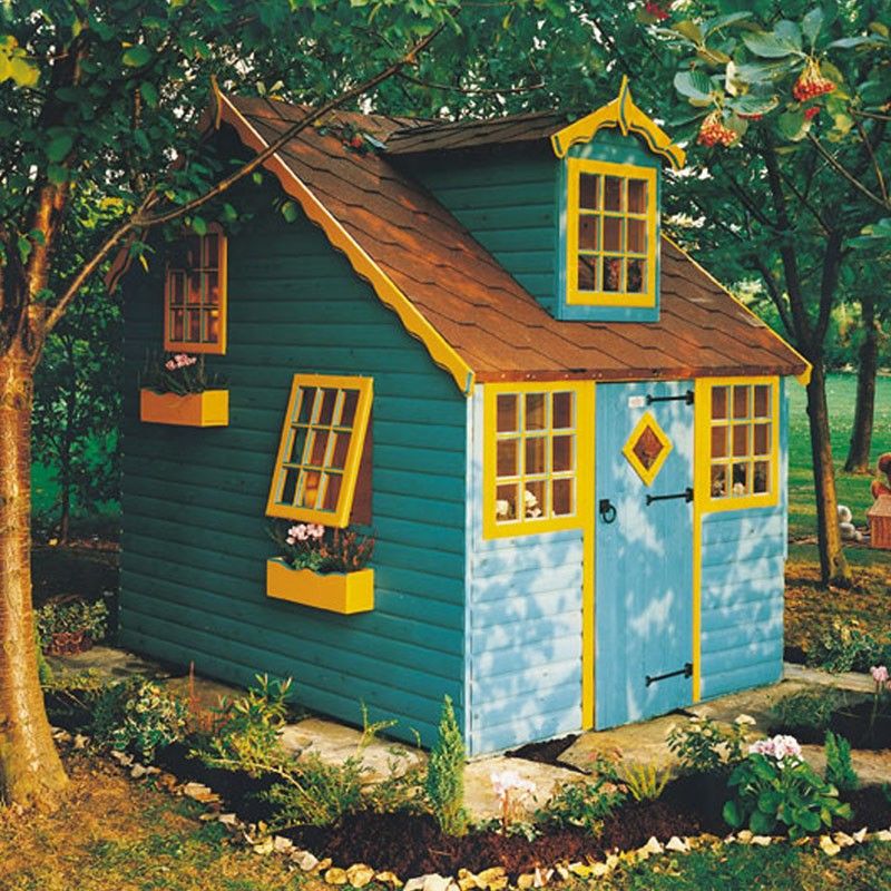 Shire Enchanted 5' 10" x 7' 10" Dormer Children's Playhouse - Premium Dip Treated Shiplap - Image 3