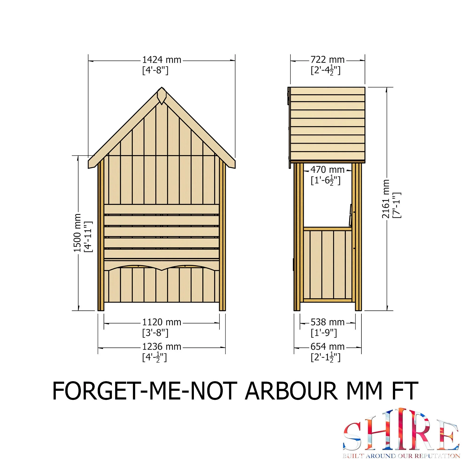 Shire Forget Me Not Arbour 4' x 2' - Image 4