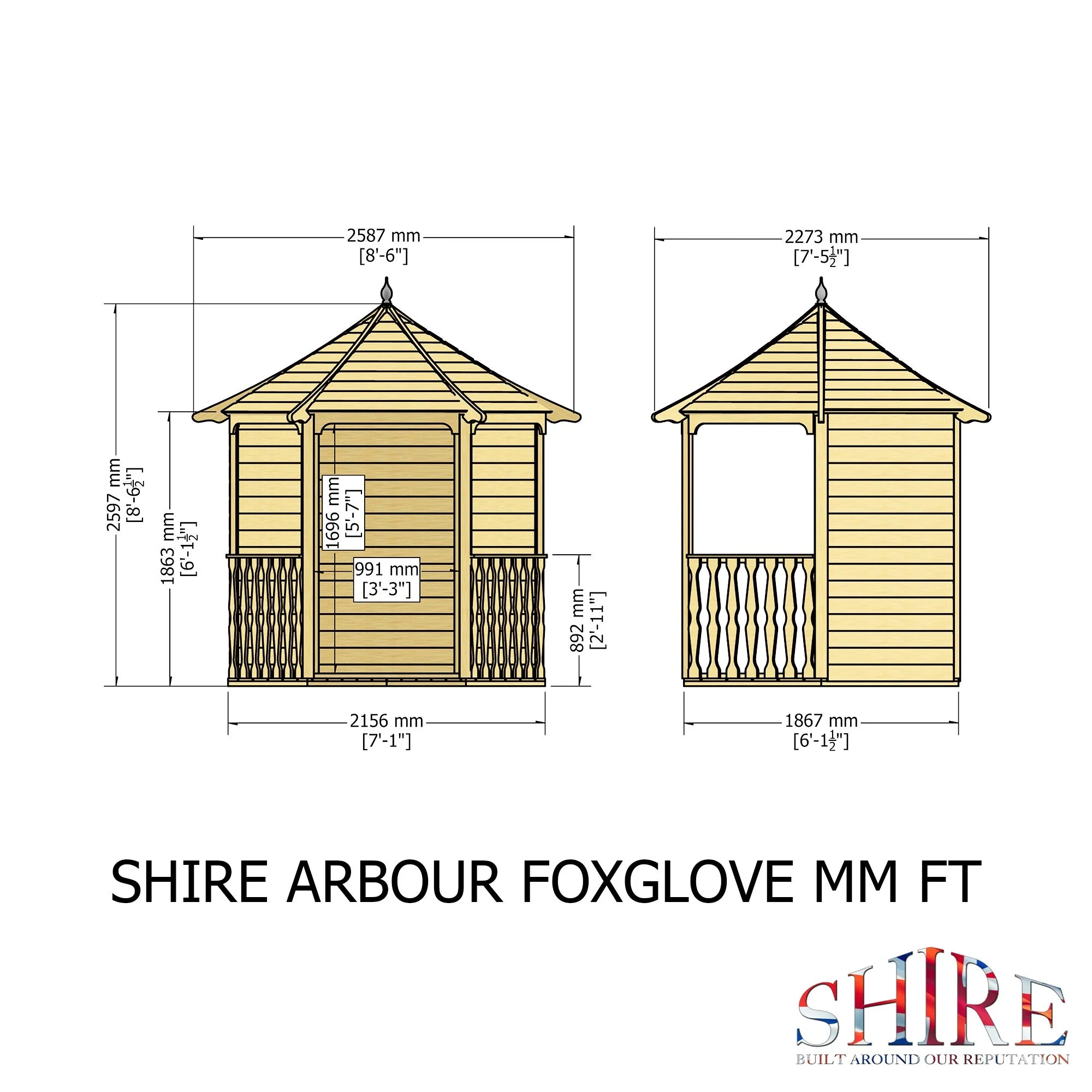 Shire Garden Arbour 6' x 7' - Image 4