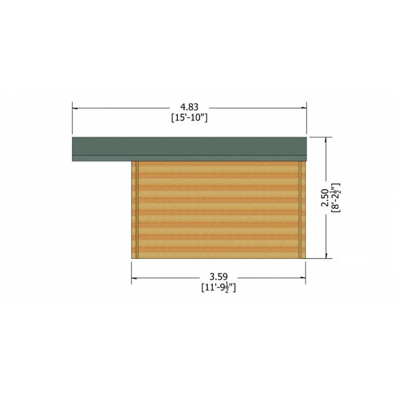 Shire Glenmore 11' 9" x 11' 9" Apex Log Cabin - Premium 70mm Cladding Tongue & Groove - Image 8