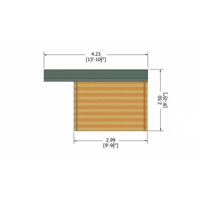 Shire Glenmore 13' 8" x 9' 9" Apex Log Cabin - Premium 28mm Cladding Tongue & Groove - Image 8