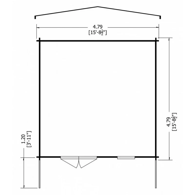 Shire Glenmore 15' 6" x 15' 8" Apex Log Cabin - Premium 44mm Cladding Tongue & Groove - Image 7