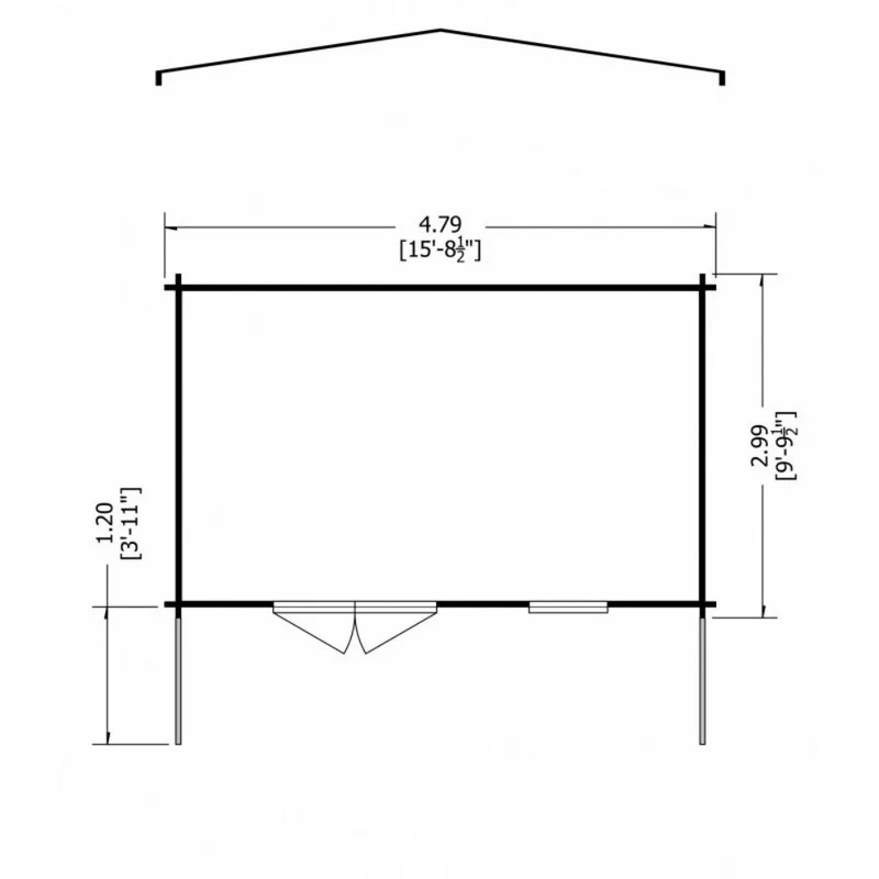 Shire Glenmore 15' 6" x 9' 9" Apex Log Cabin - Premium 70mm Cladding Tongue & Groove - Image 7