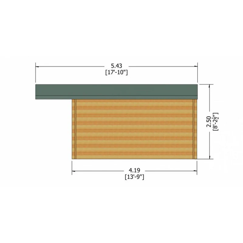 Shire Glenmore 9' 9" x 13' 8" Apex Log Cabin - Premium 44mm Cladding Tongue & Groove - Image 8